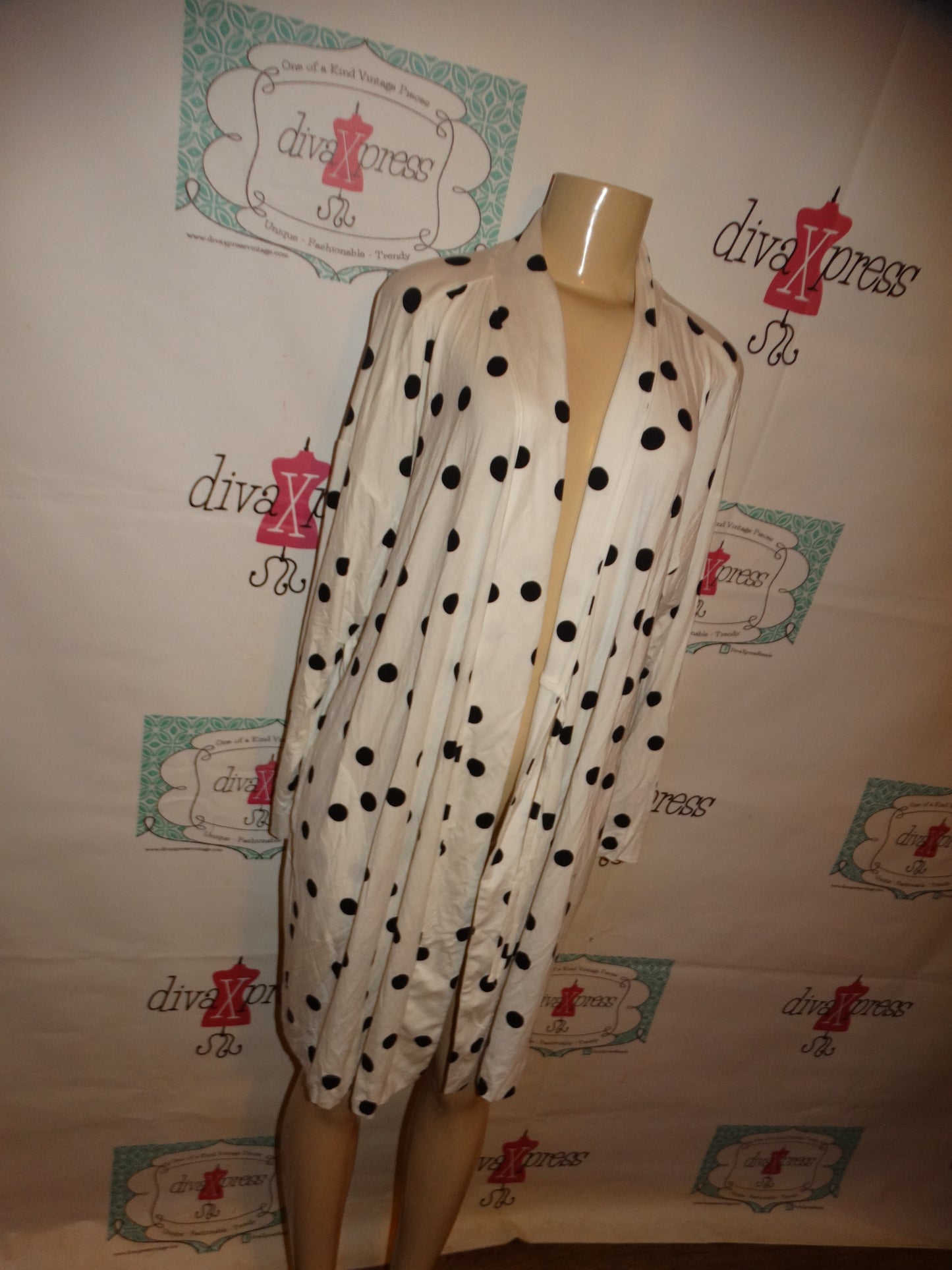 Soma Black/White Polka Dot Throw Top Size XL