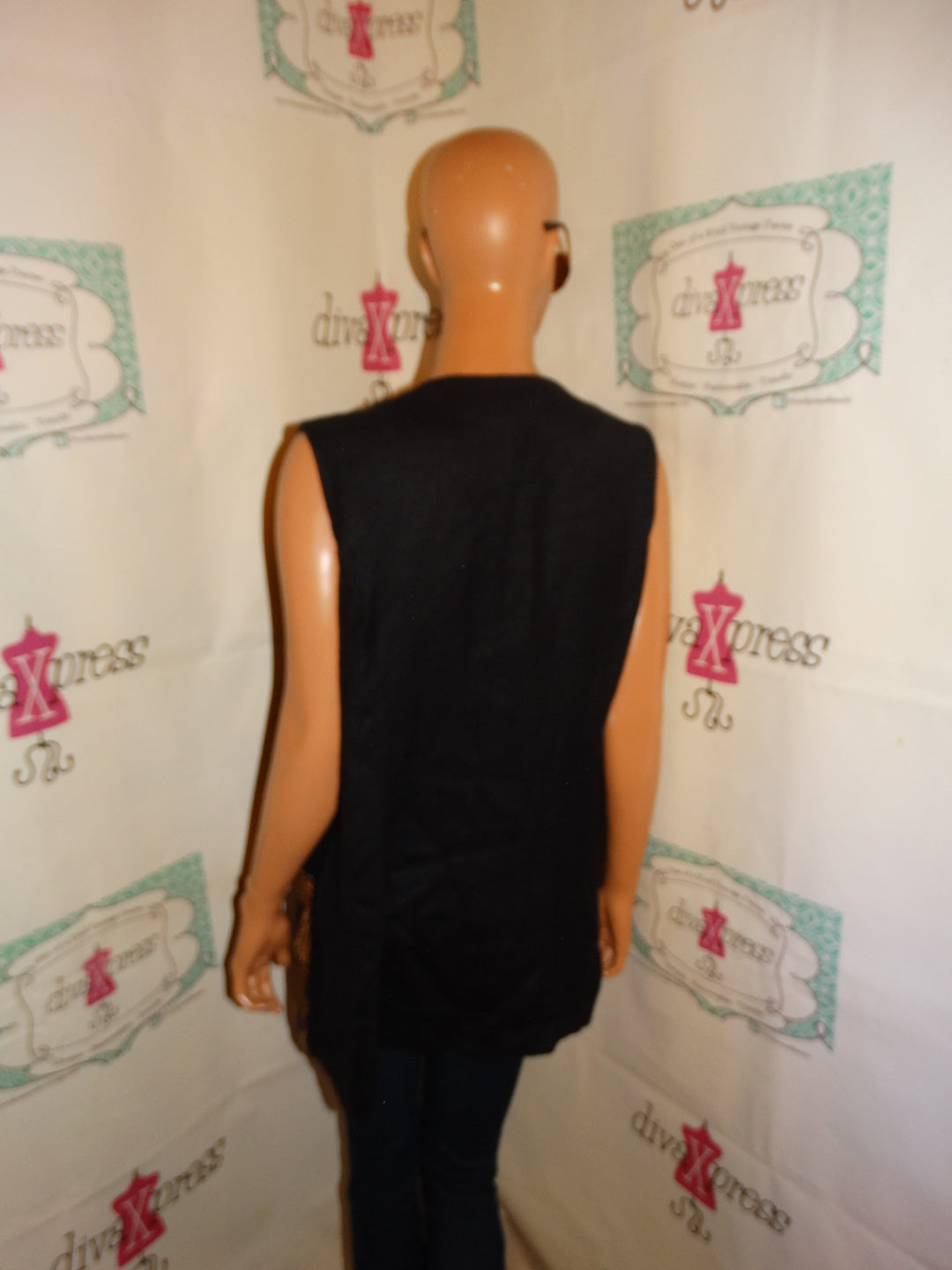 Vintage Park Black Aztec Style Vest Size XL