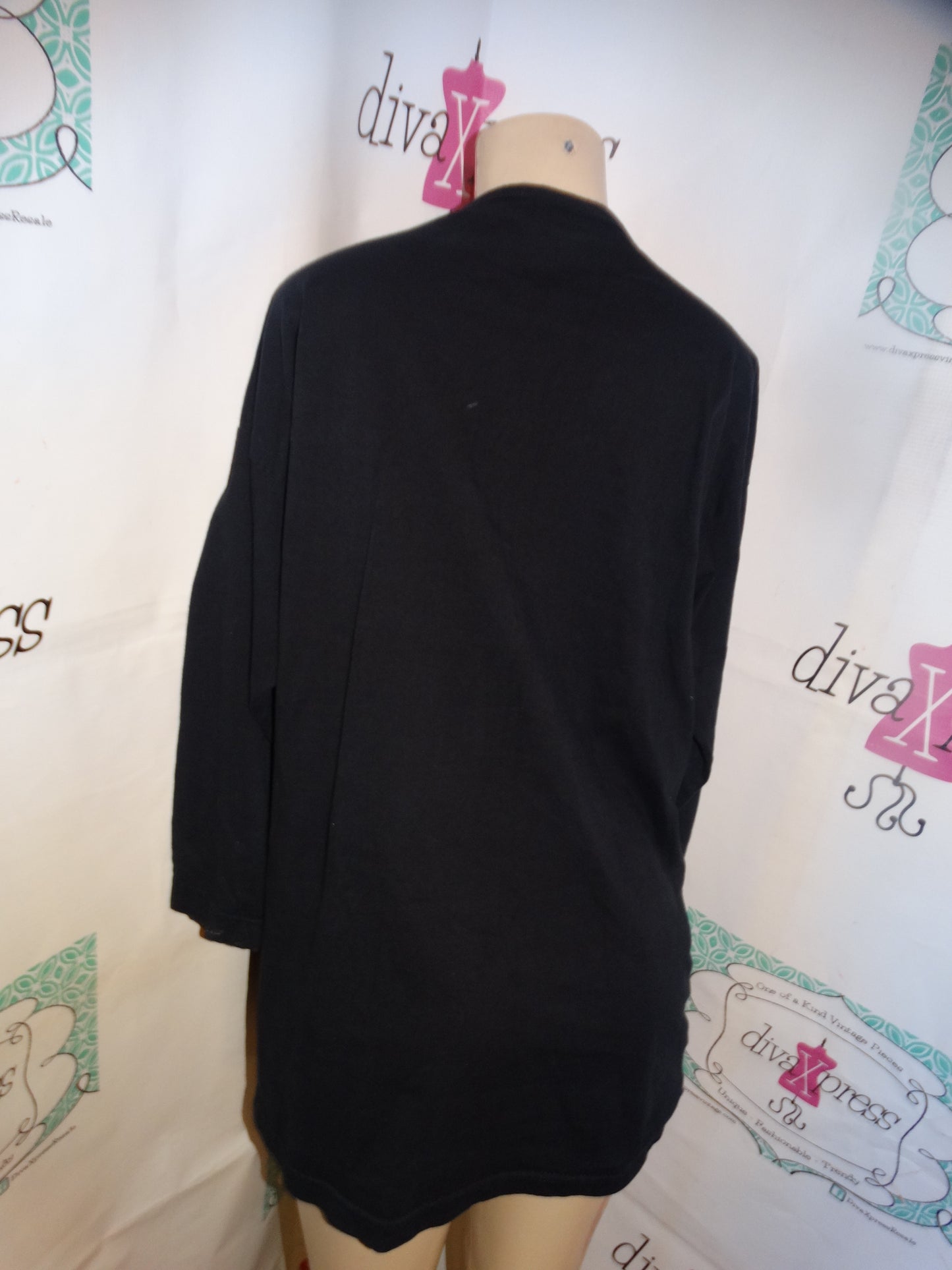 Vintage Ton Ton Black Gold Detail Top Size XL