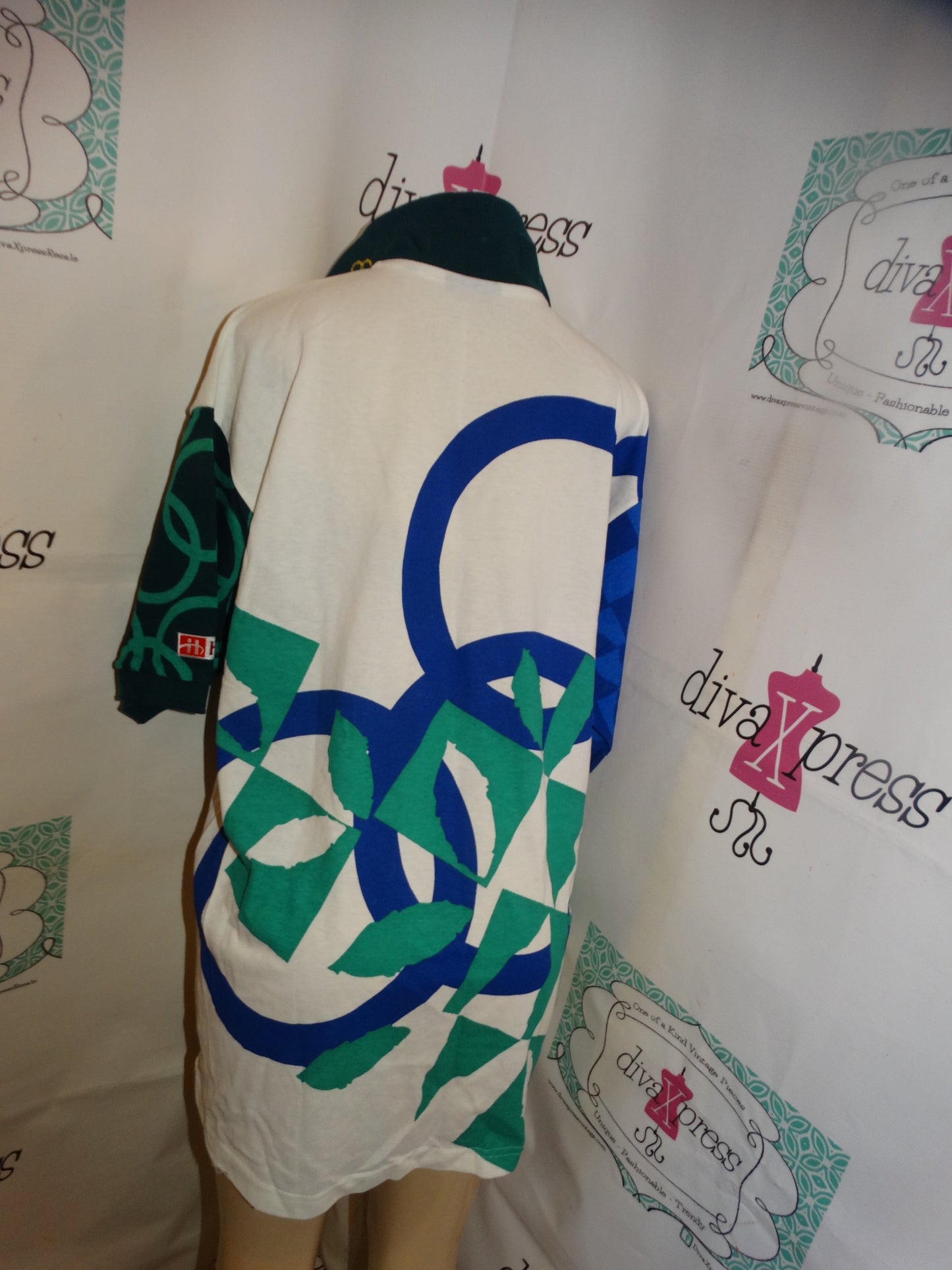 Vintage Olympic White 1996 Collar Shirt Size 1x