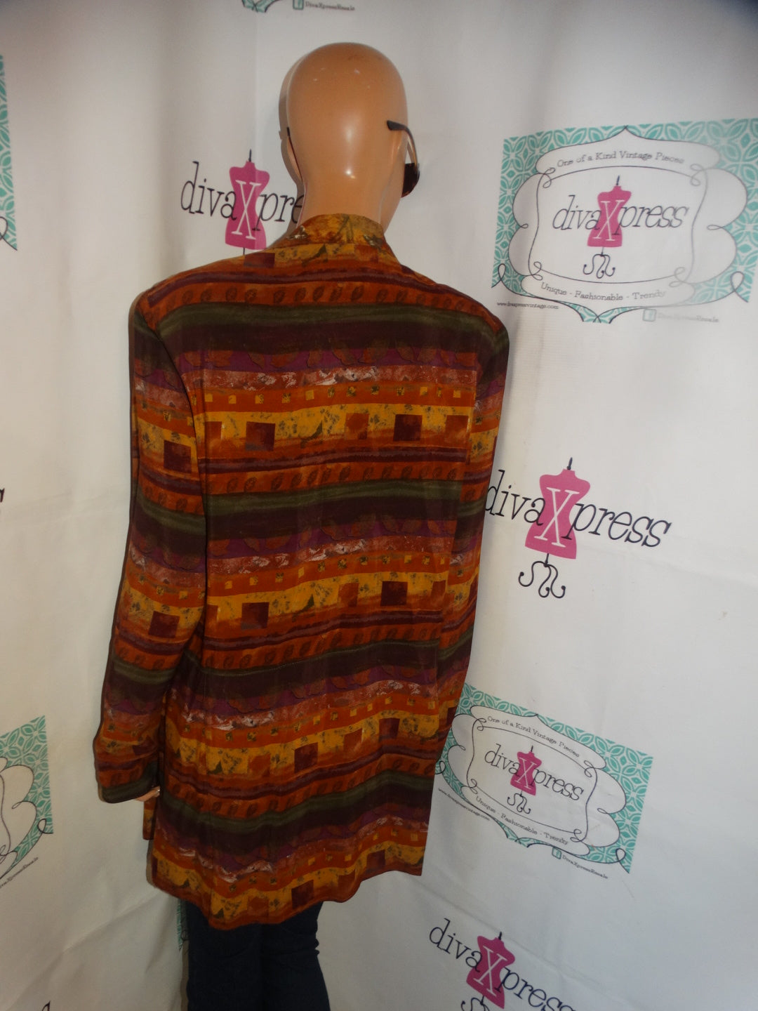 Vintage Platinum Brown/Green Burgundy Blazer Size L