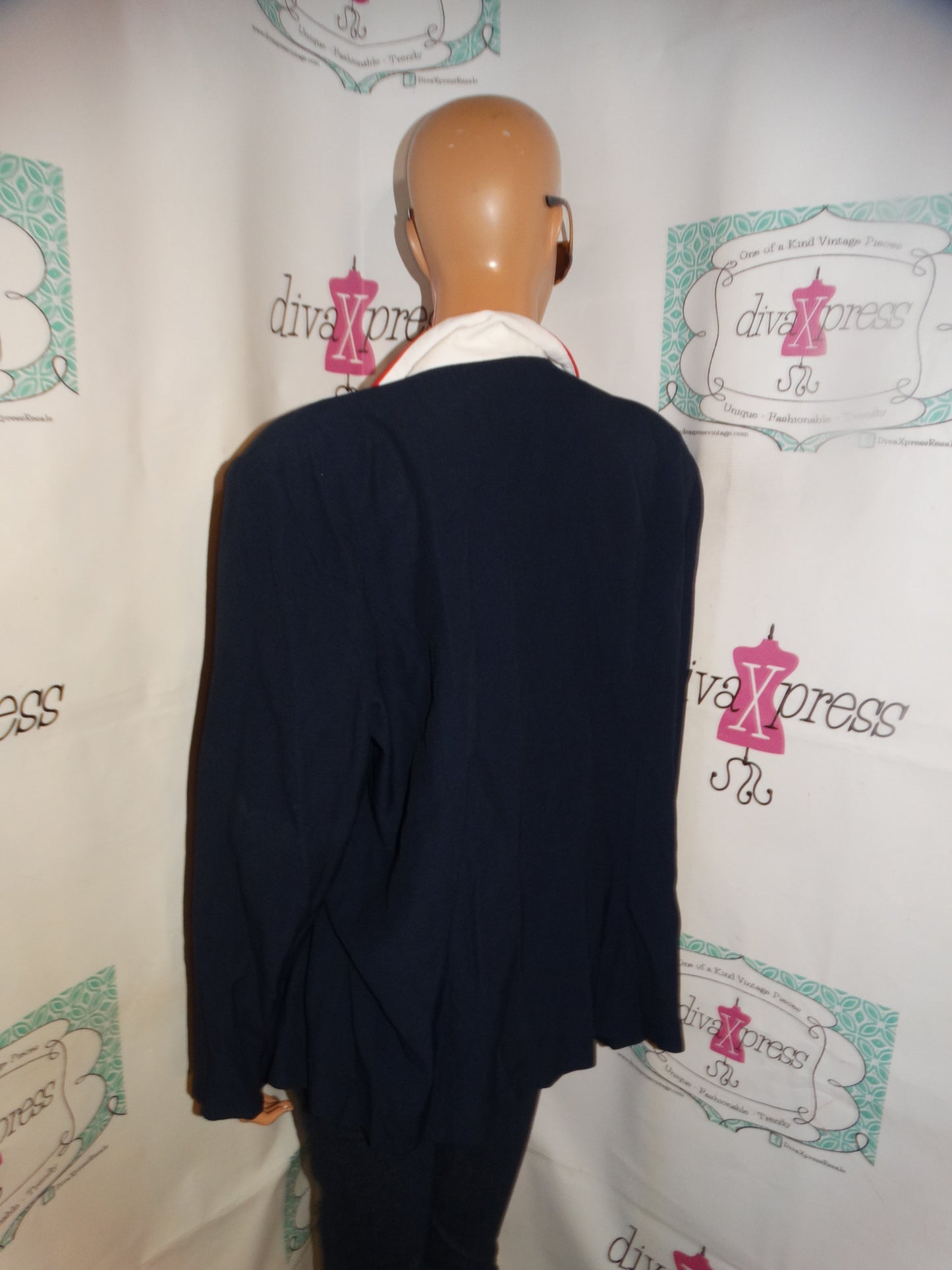 Vintage Reina Blue/REd Blazer Size XL