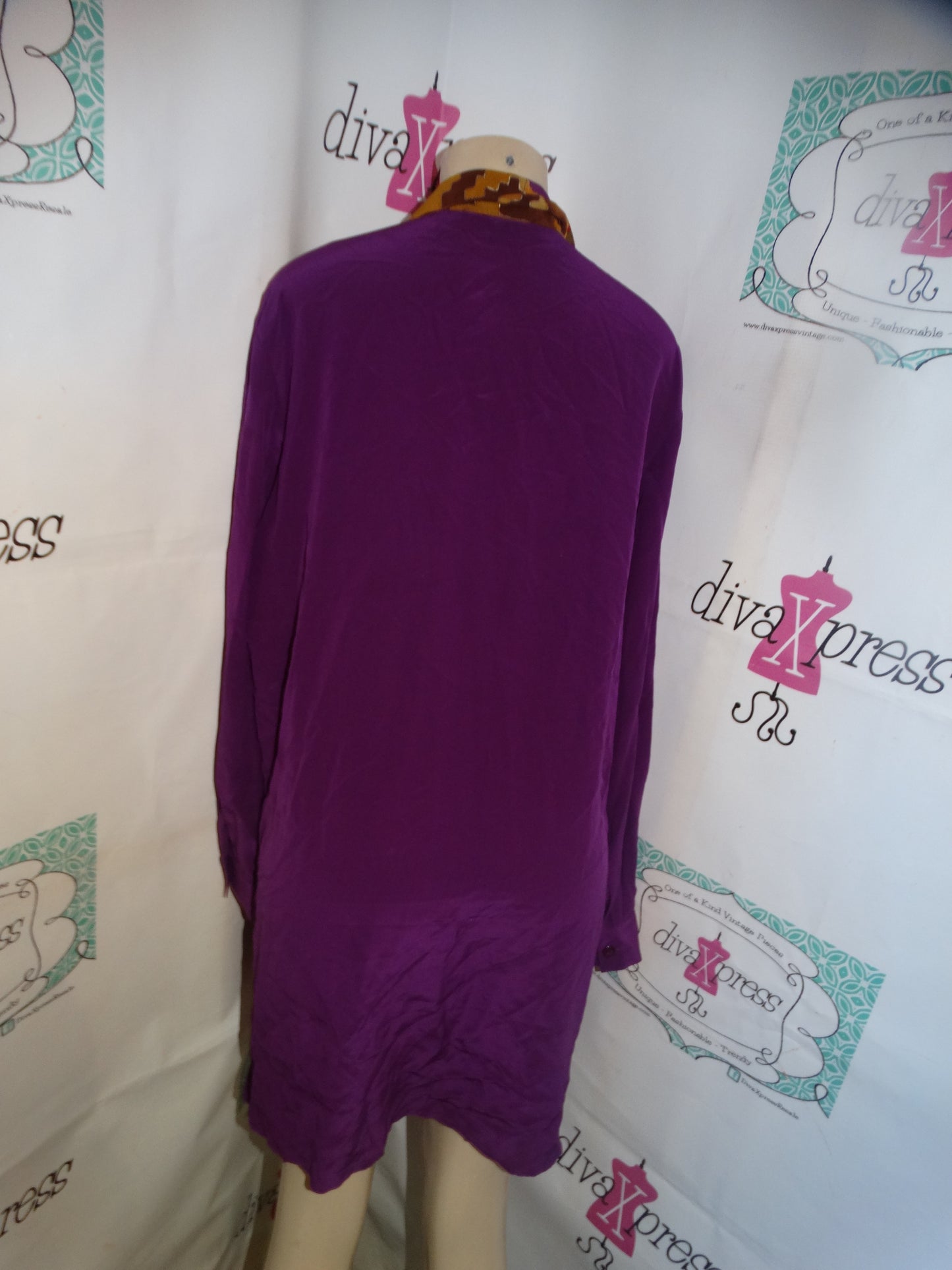 Vintage Purple Sequins Blouse/Dress Size XL