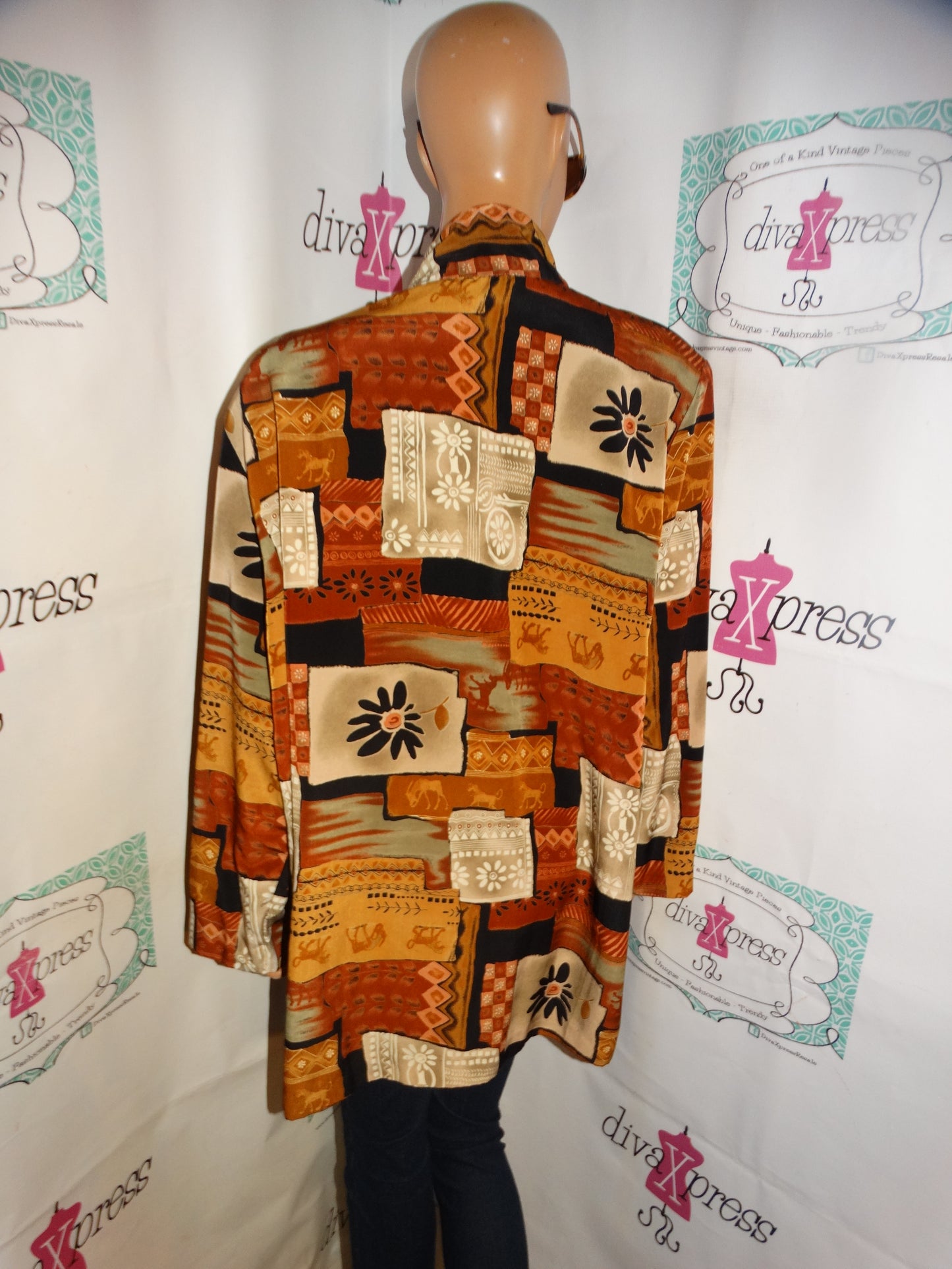 Vintage Melissa Robin Brown/Tan Blazer Size 1x