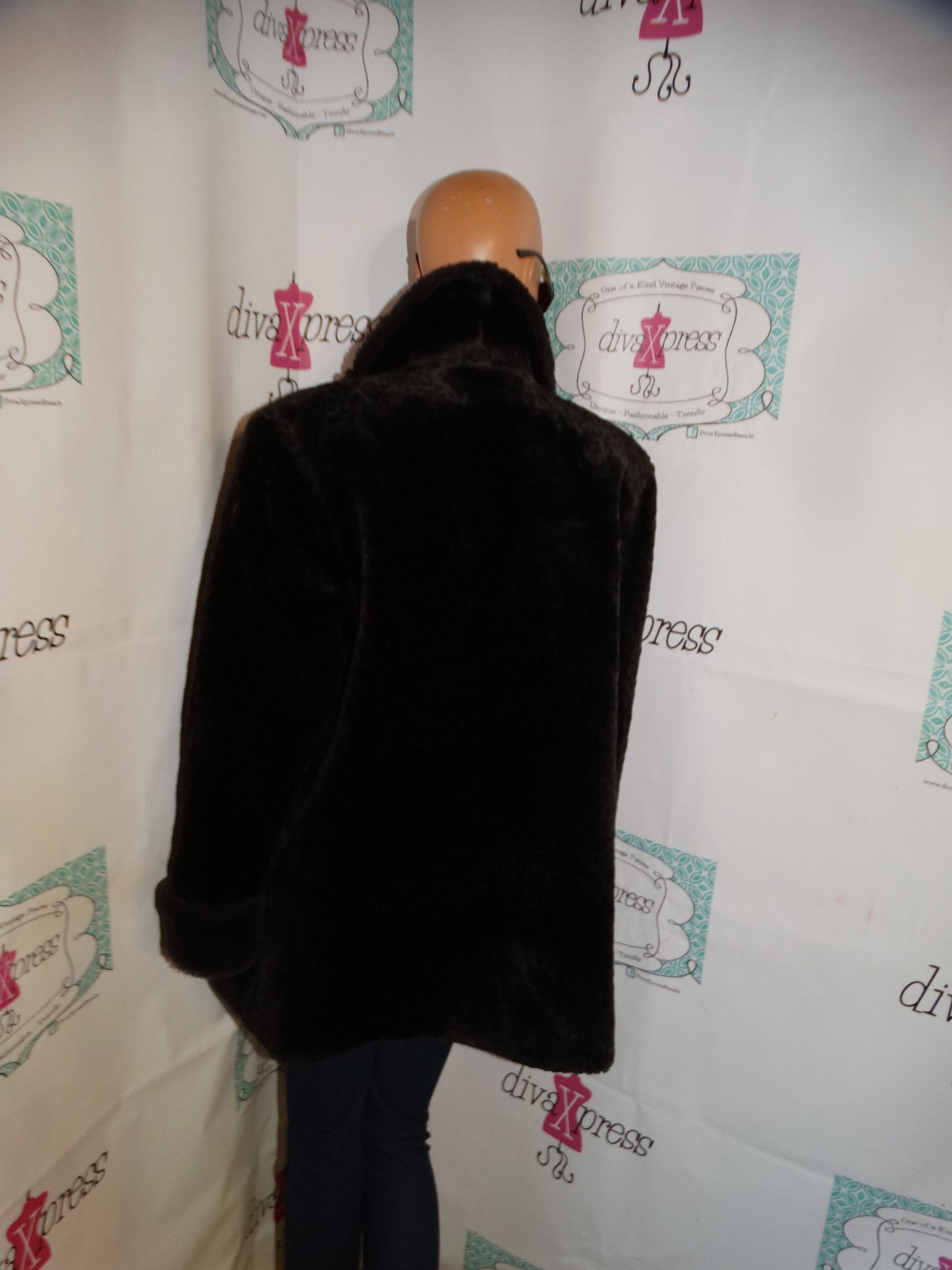 Vintage Style VI LTD Leopard Coat Size XL