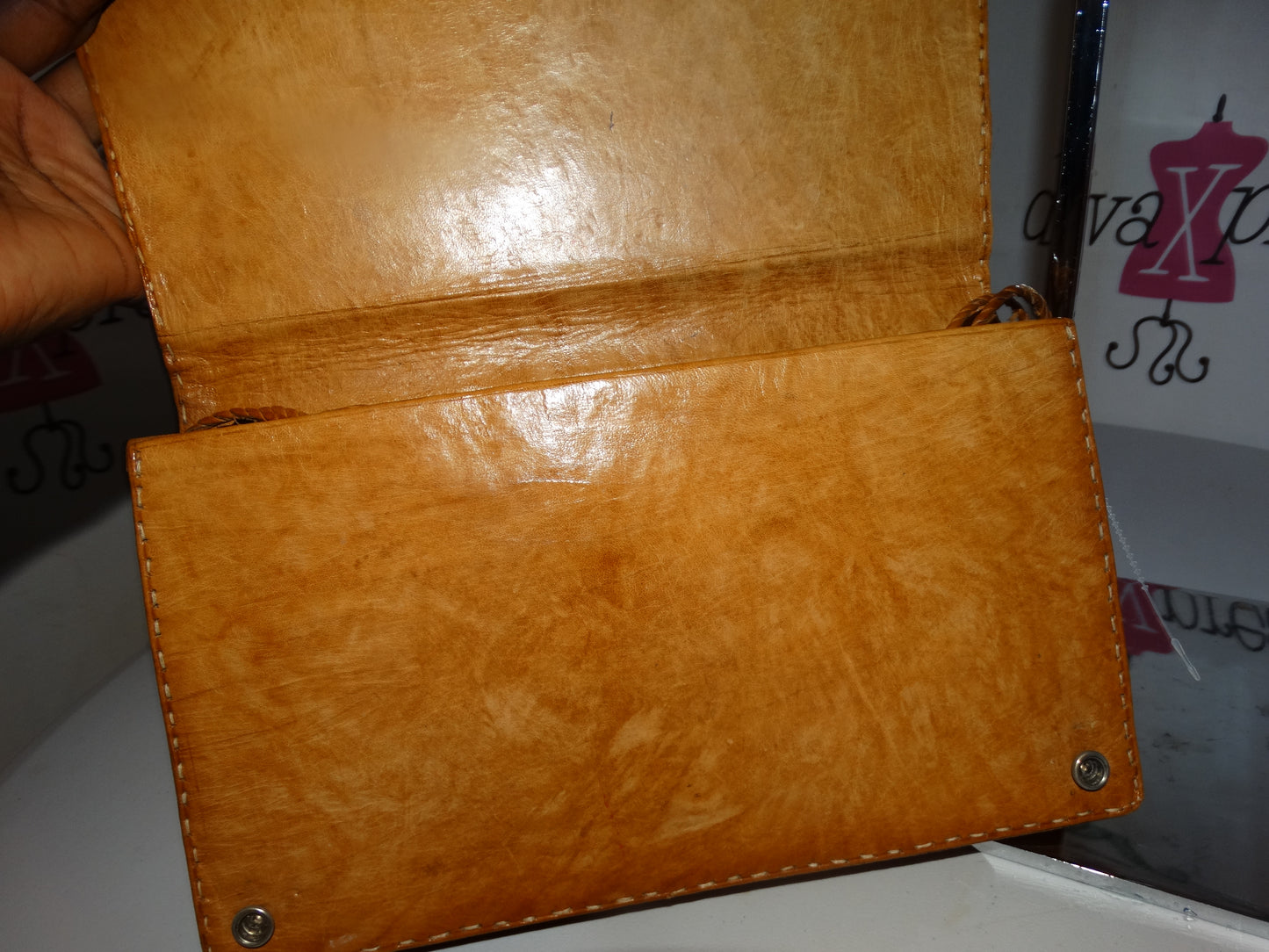 Vintage Snake Skin Medium Clutch