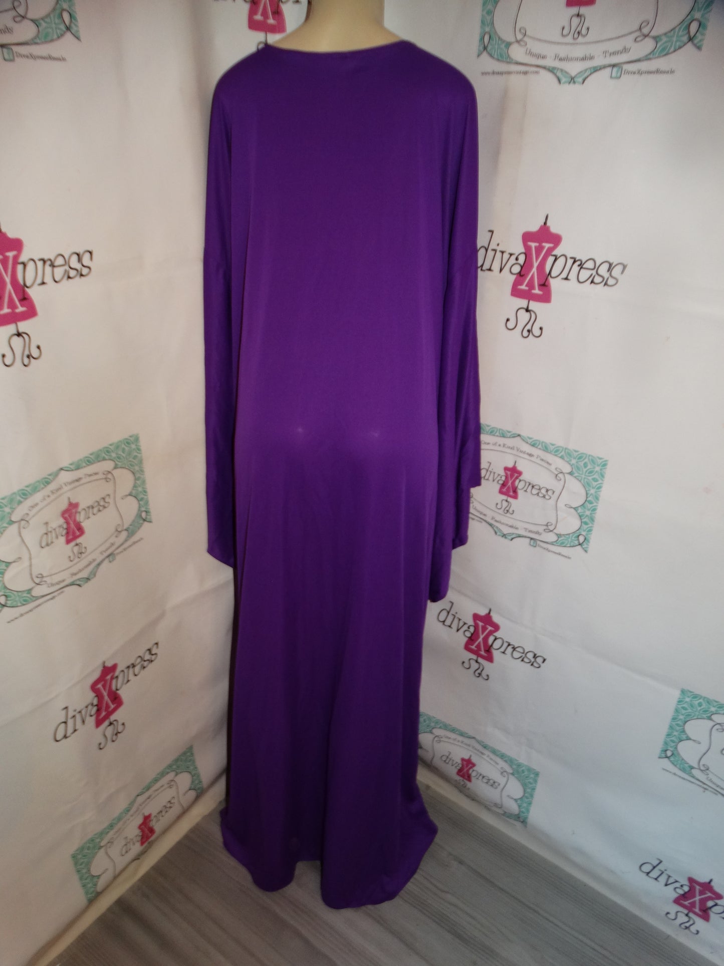 Vintage Purple/Silver Batwing Dress Size 2x