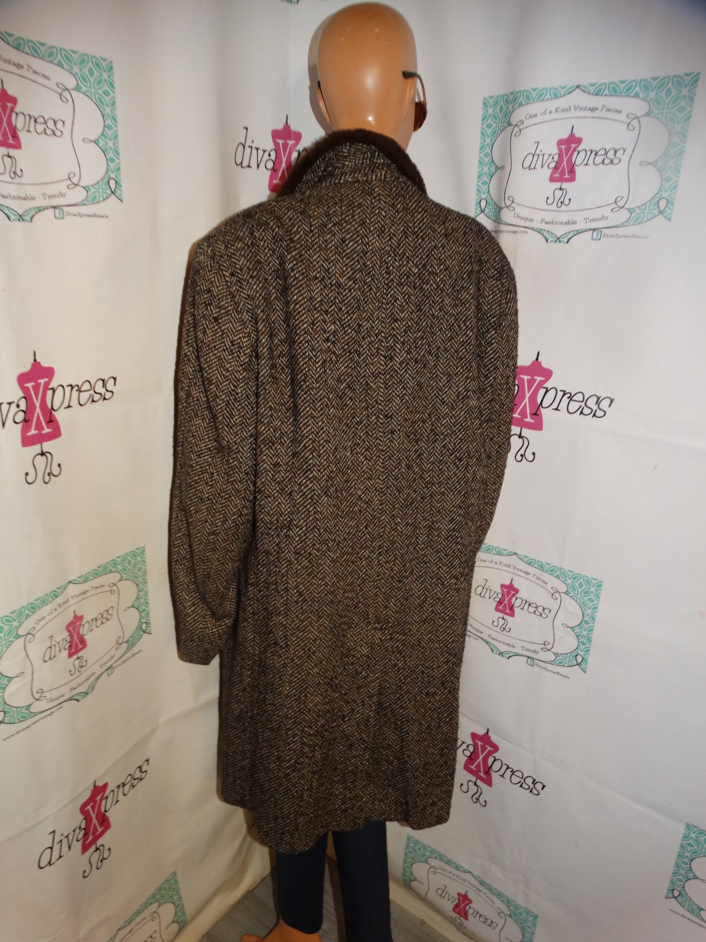 Vintage Mount Erin Brown/Black Wool Heavy Coat Size 2x