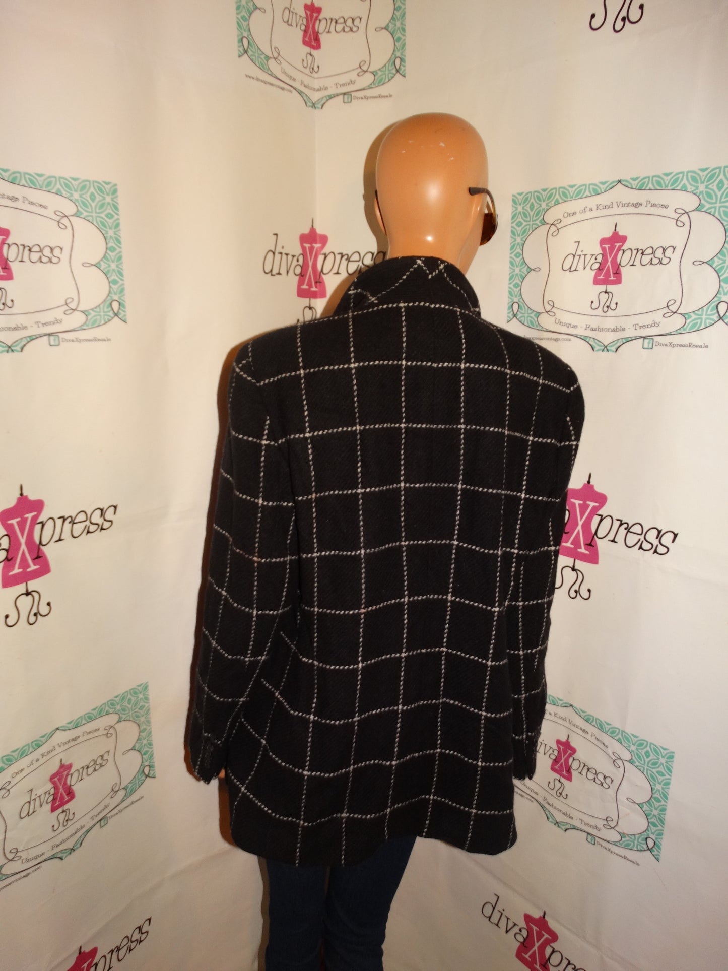 Vintage Lauren Ralph Lauren Black/White Blazer Size XL