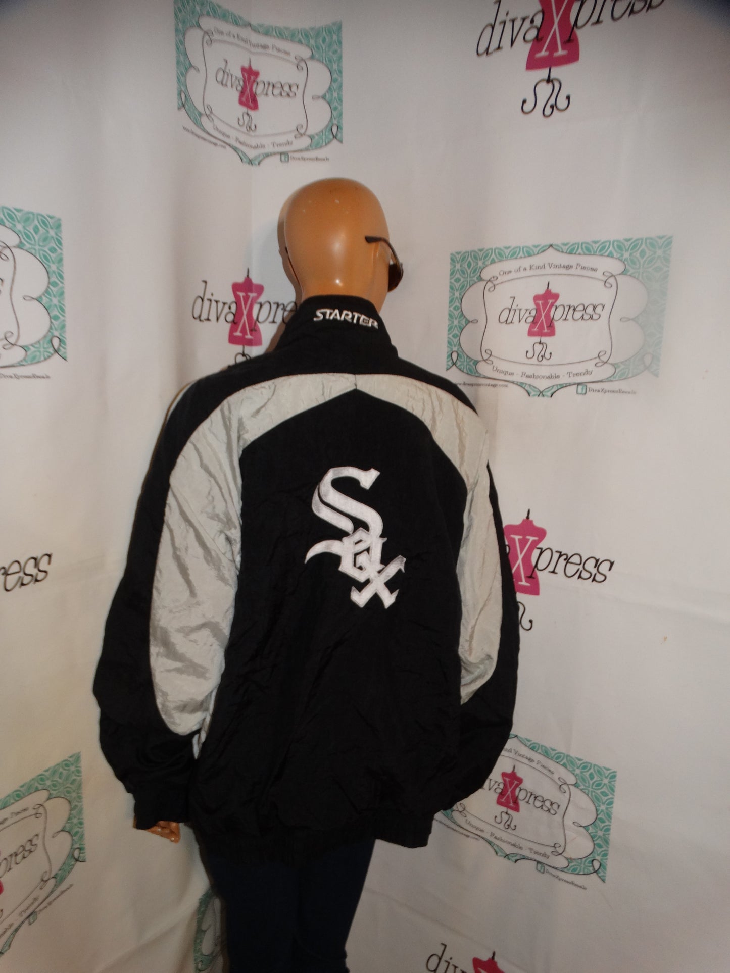 Vintage Starter REd So Black/Gray Bomber Jacket Size 1x