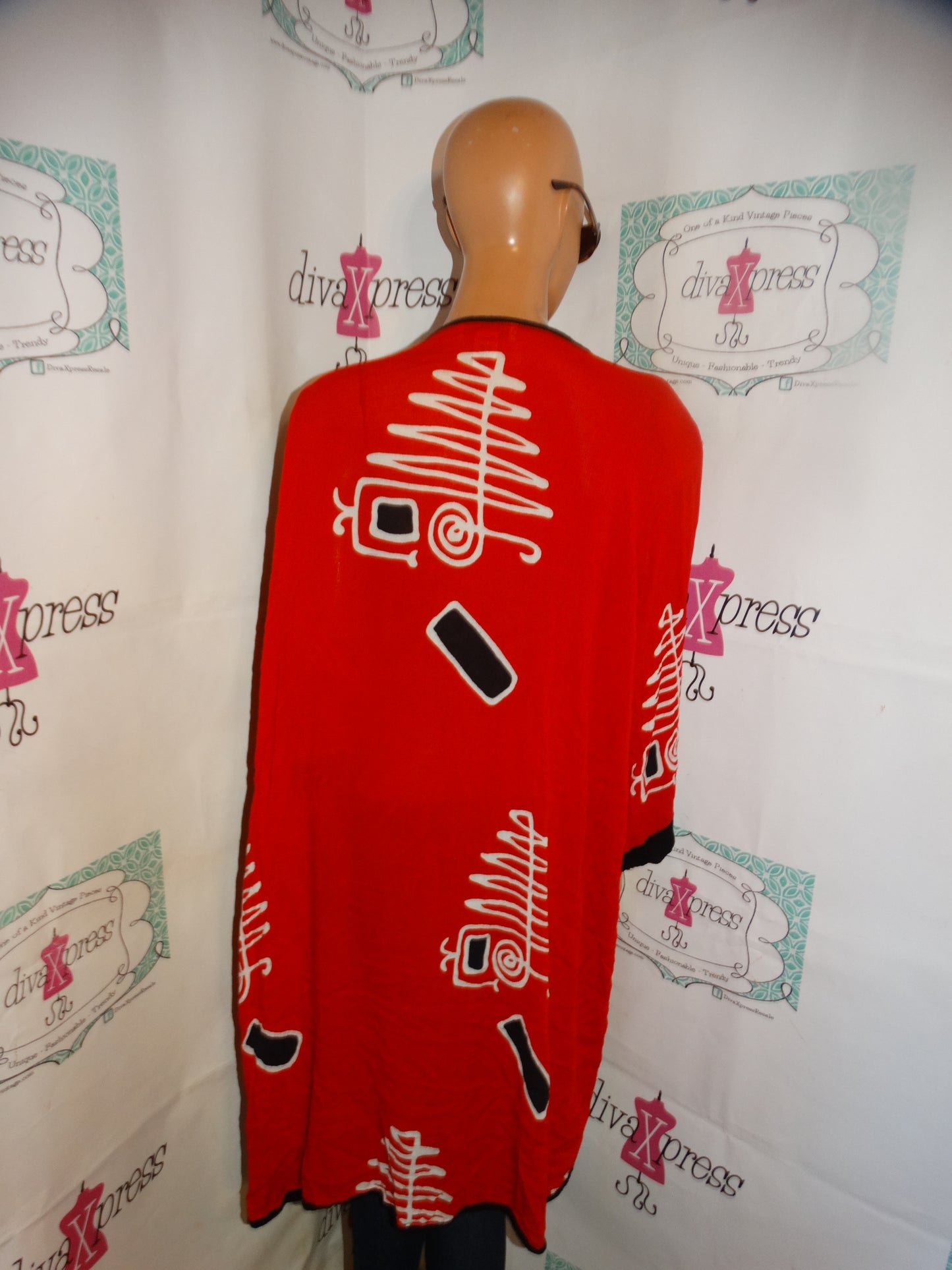 Vintage Marician Red/White Throw Size 1x