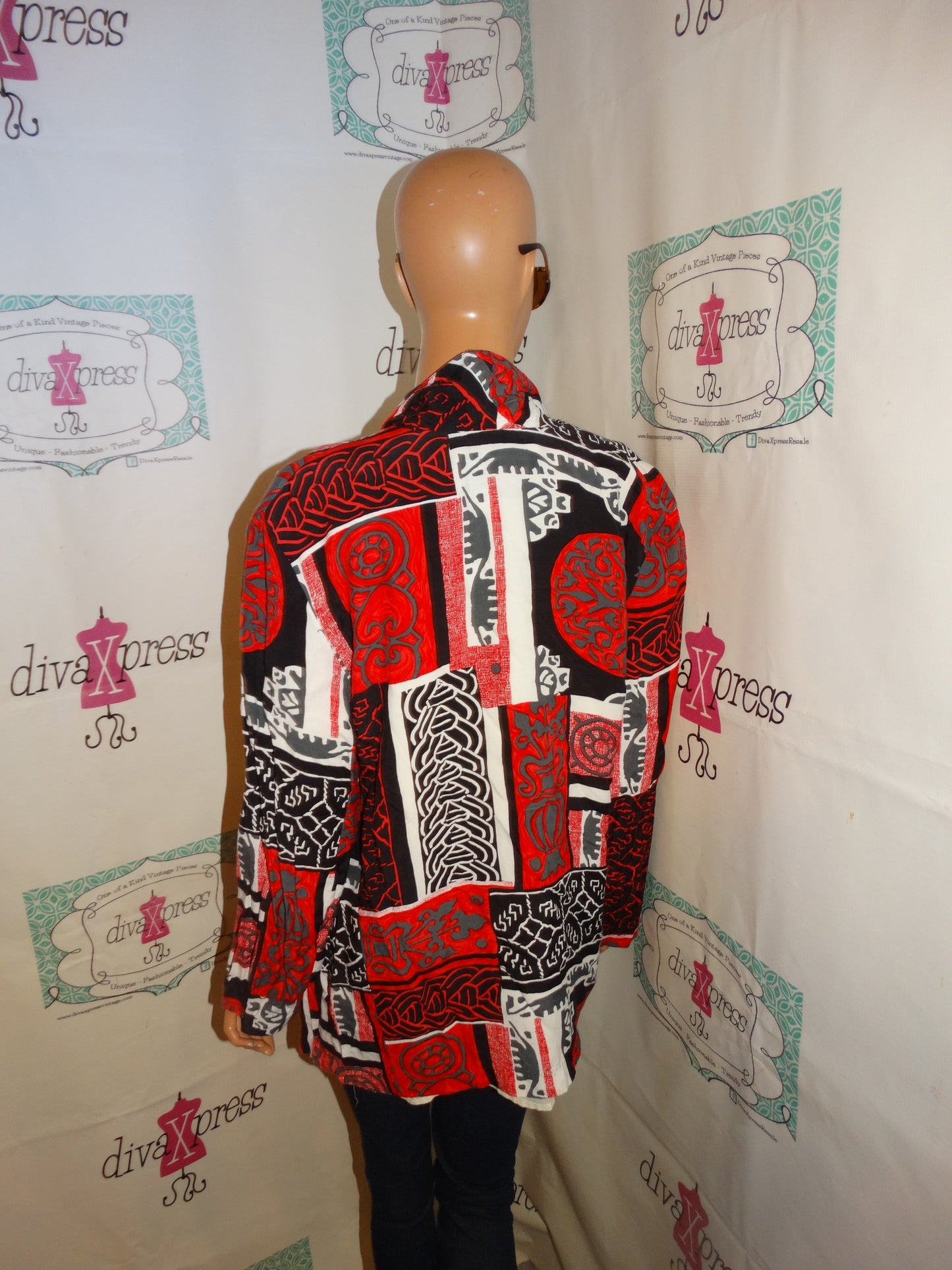 Vintage Saint Germain Red/Black Blazer Size XL