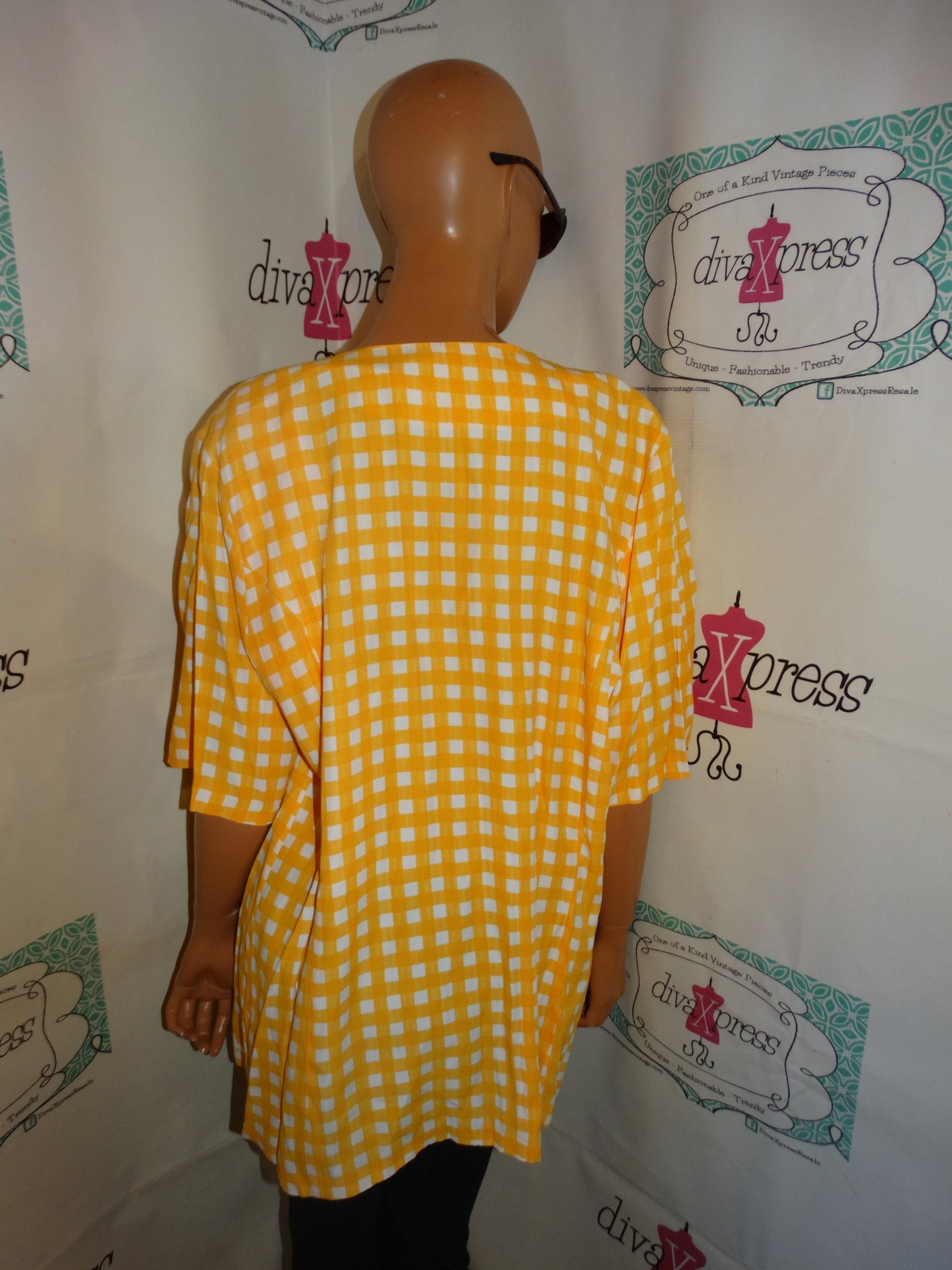 Vintage Olce Yellow/White Polka Dot Blazer Size XL