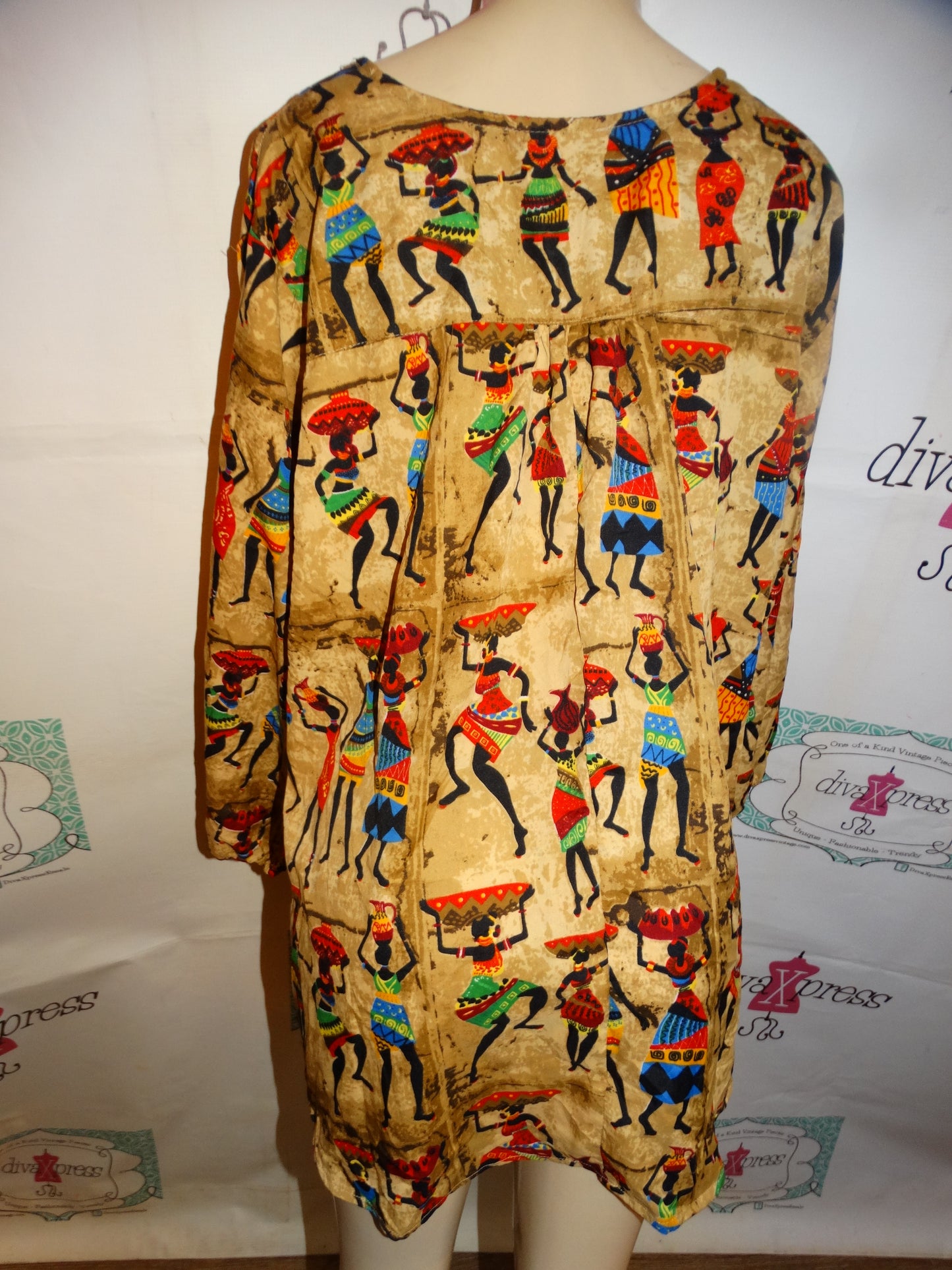 Vintage Laptoozee Gran Dancing Blouse Size 1x