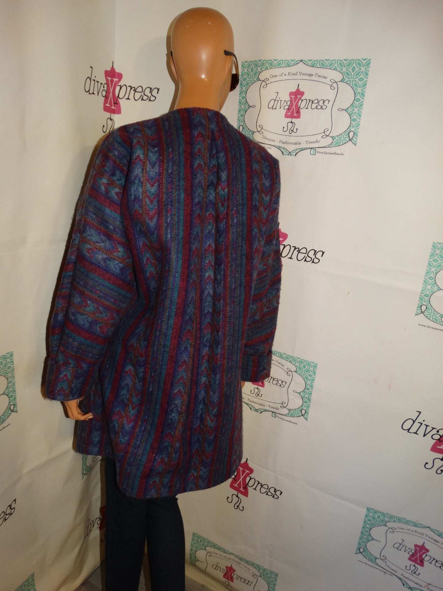 Vintage Purple/Pink Wool Throw Jacket Size 1x