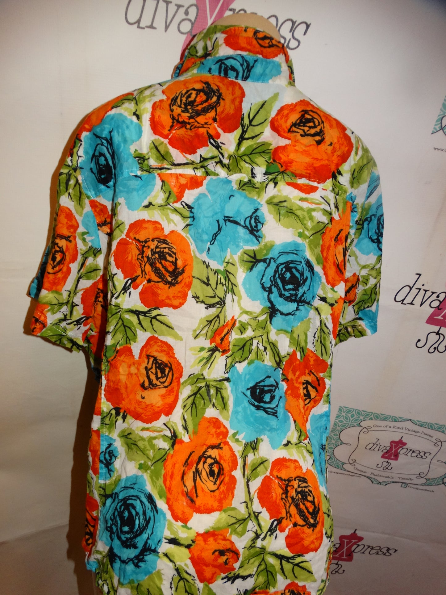 Talbots White Colorful Blouse Size 2x