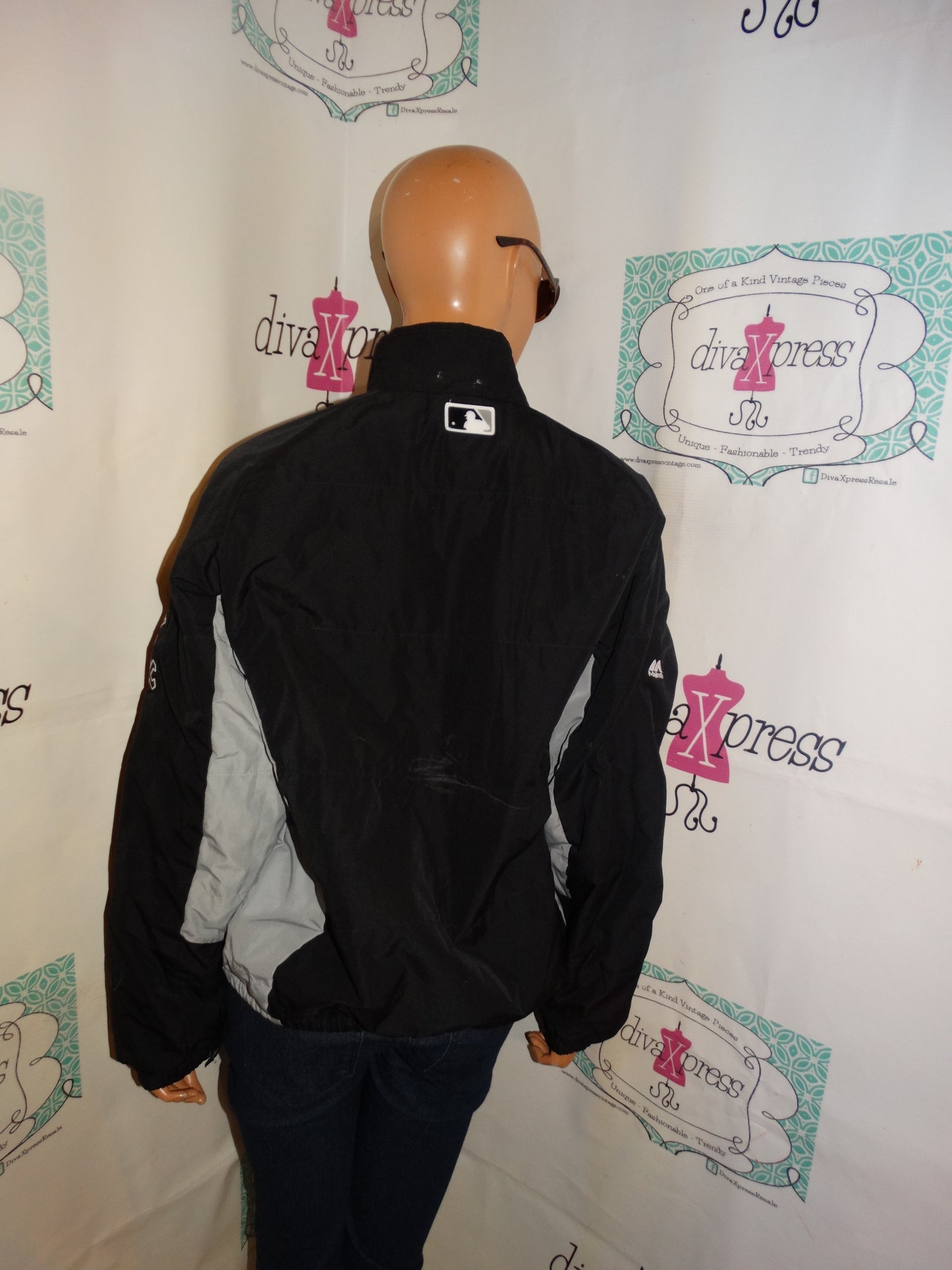 Vintage Majestic Chicago Red Sox Black/Gray Jacket Size S