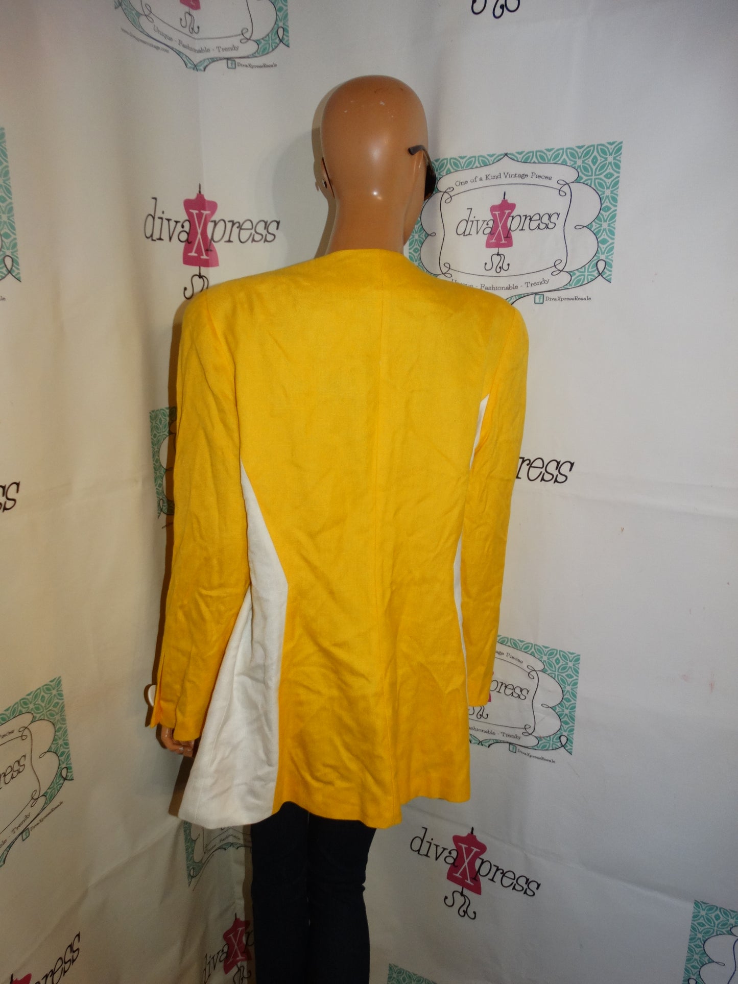 Vintage Yellow/White Blazer Size 1x