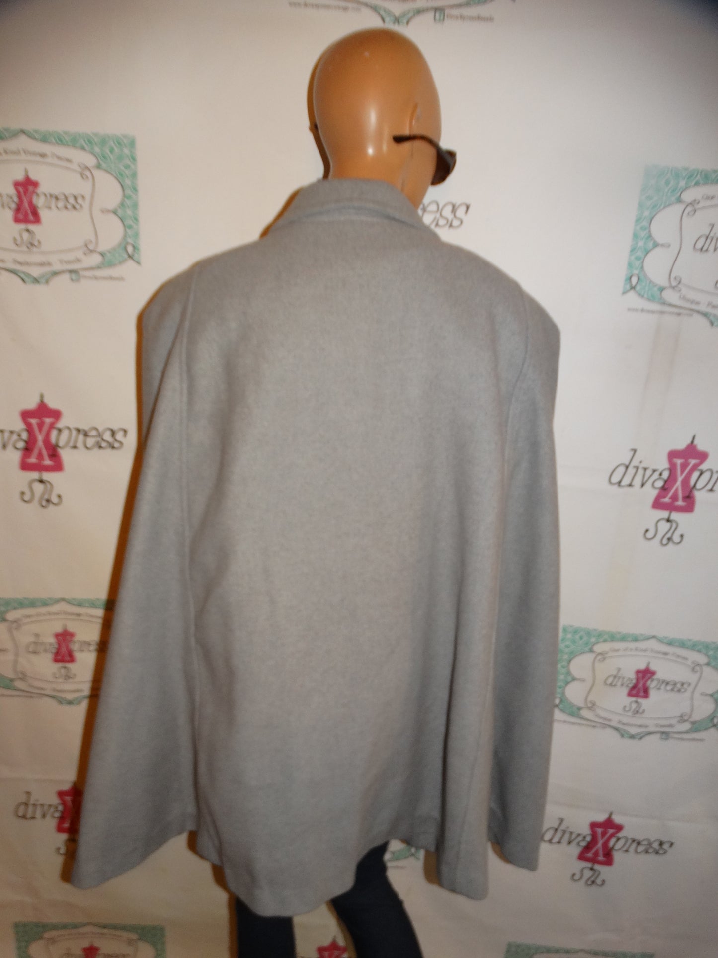 Vintage Ashro Gray Poncho Size 3x
