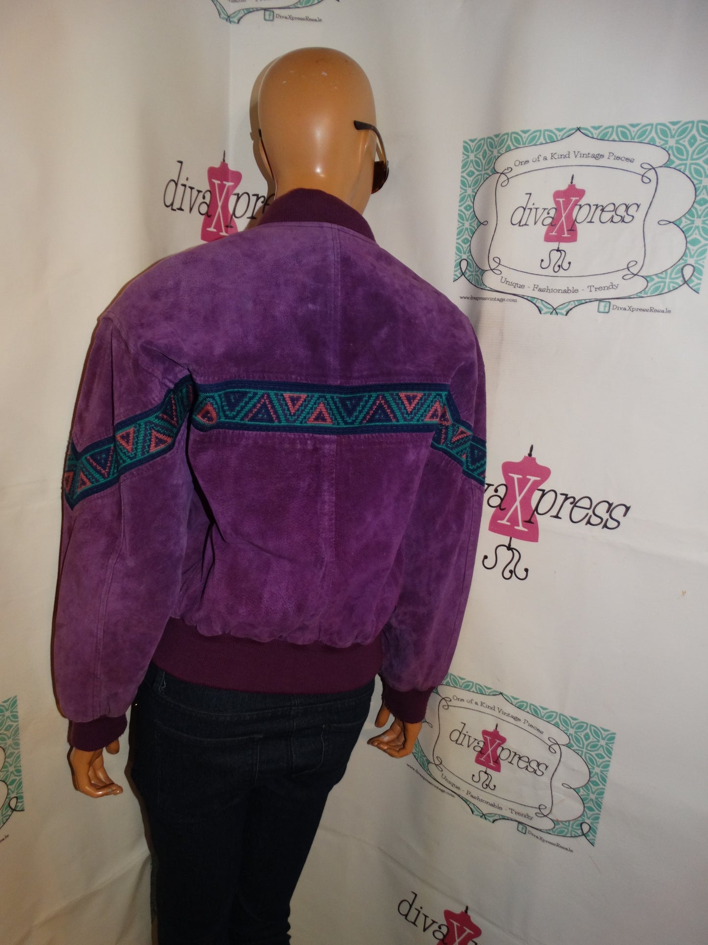 Vintage Mesa Ridge Purple Suede Jacket Size S