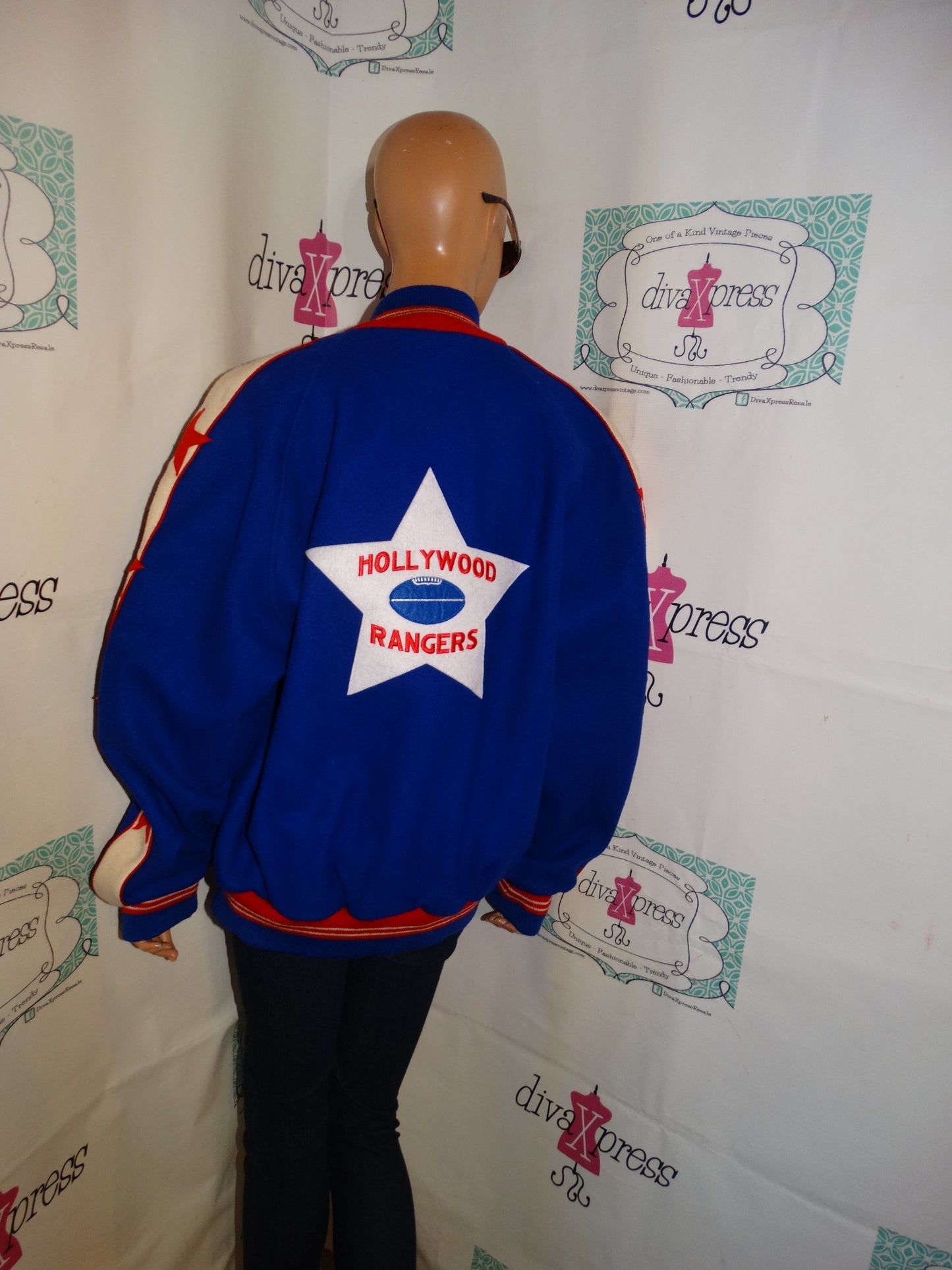 Vintage Stall & Bean Blue/red Hollywood Ranger Jacket Size XL