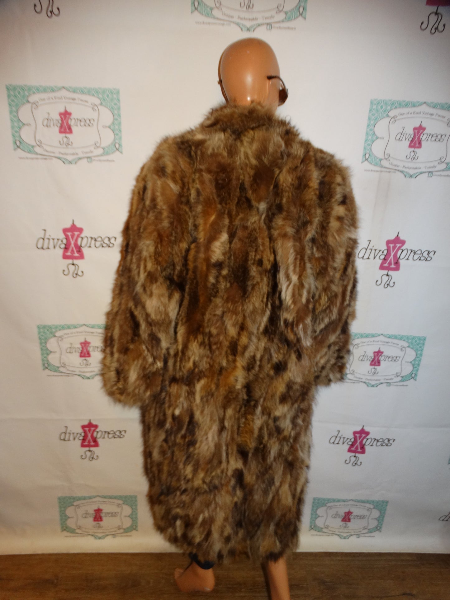Vintage Authentic Fur long Coat Size 1x