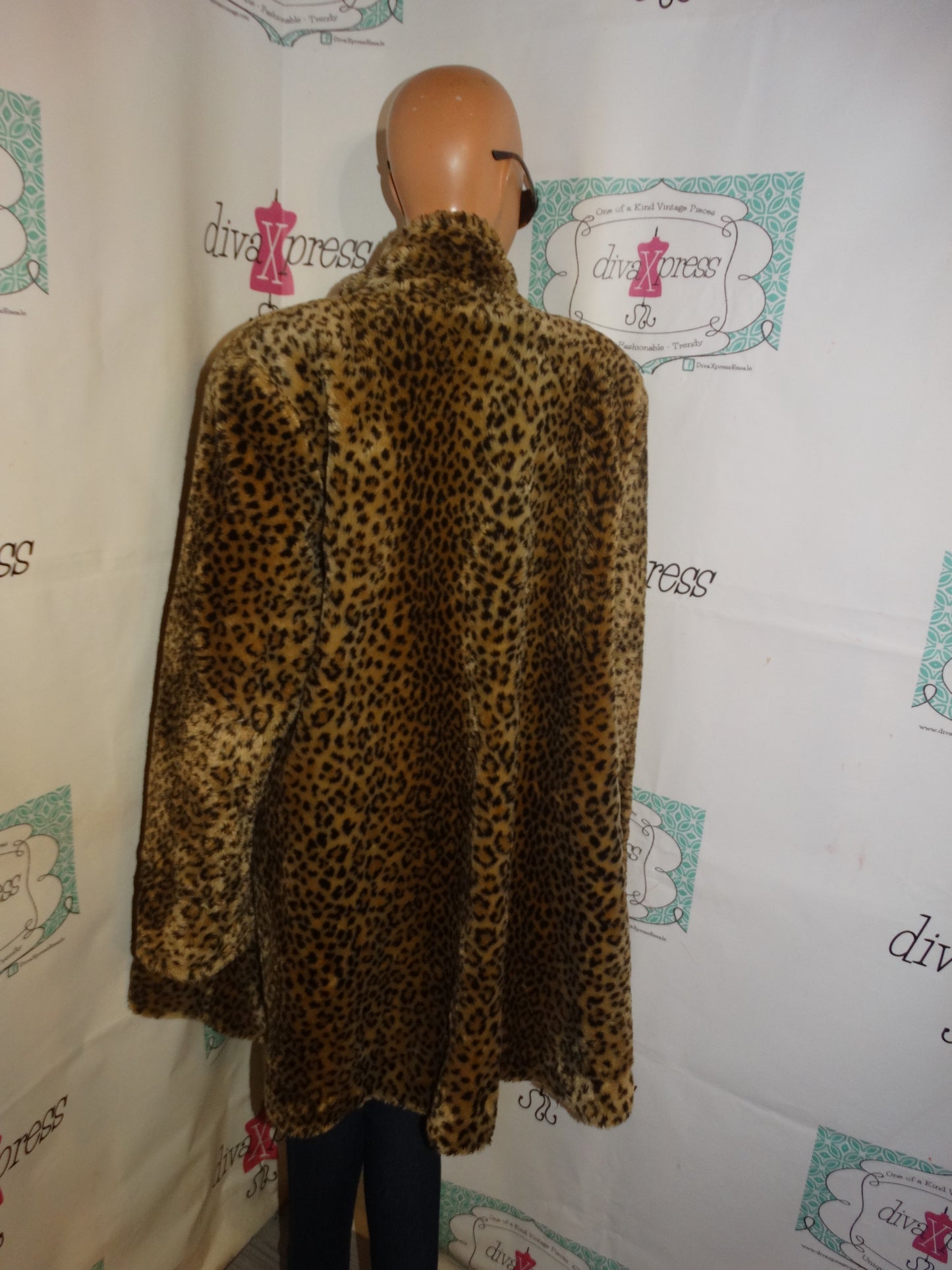 Vintage Marvin Richards Leopard Throw Coat Size 3x