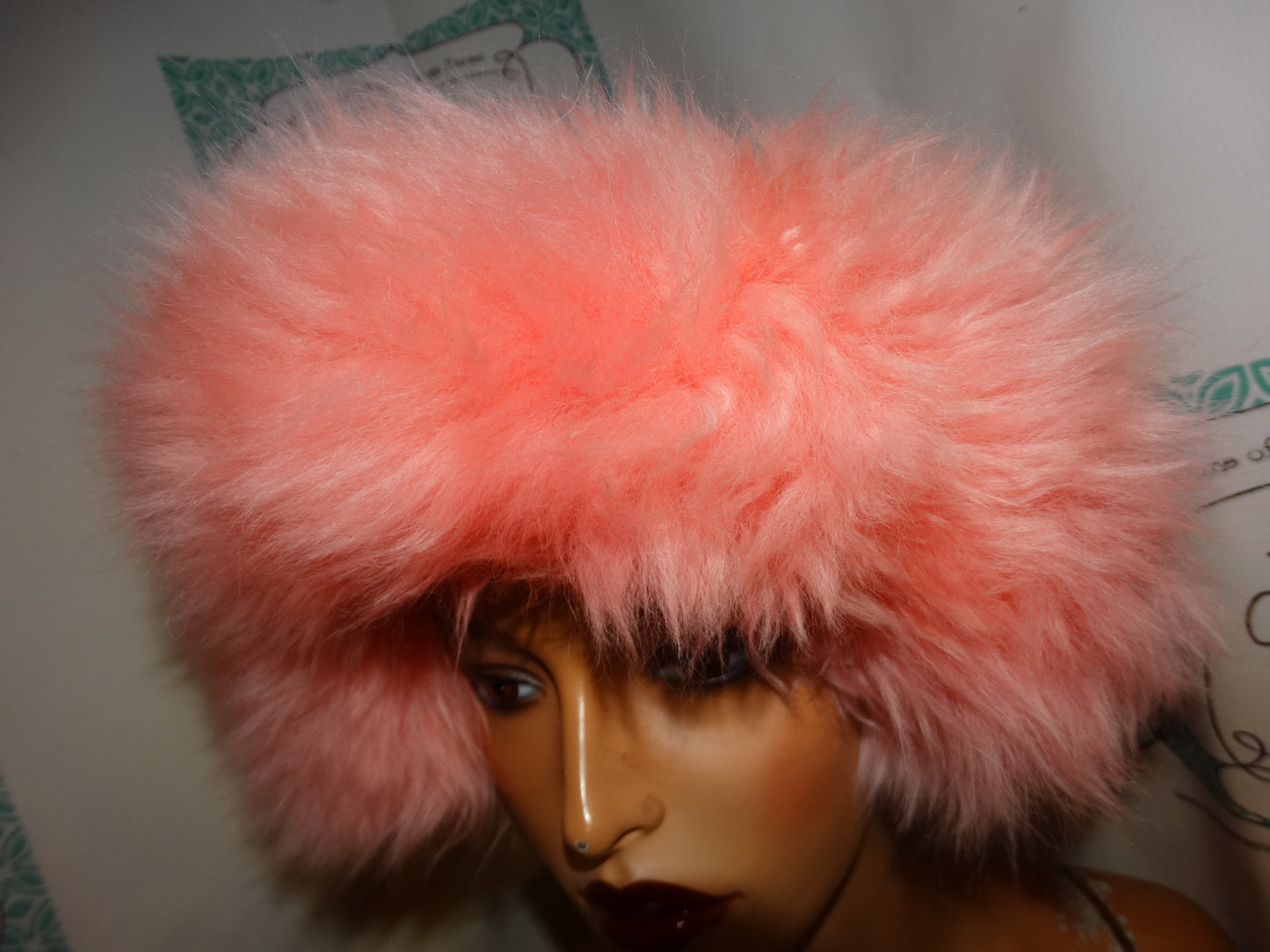 Vintage Pink Fox Head Band