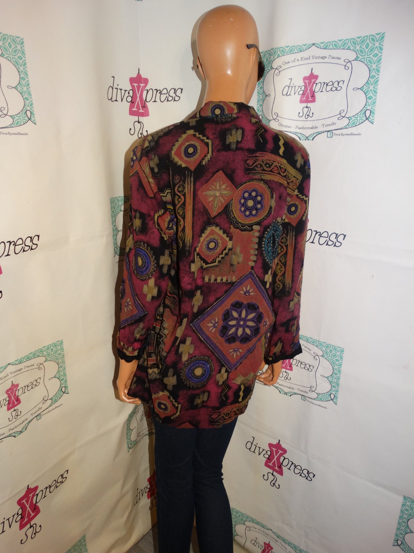 Vintage Janet Than Logan Purple/Tan Size M