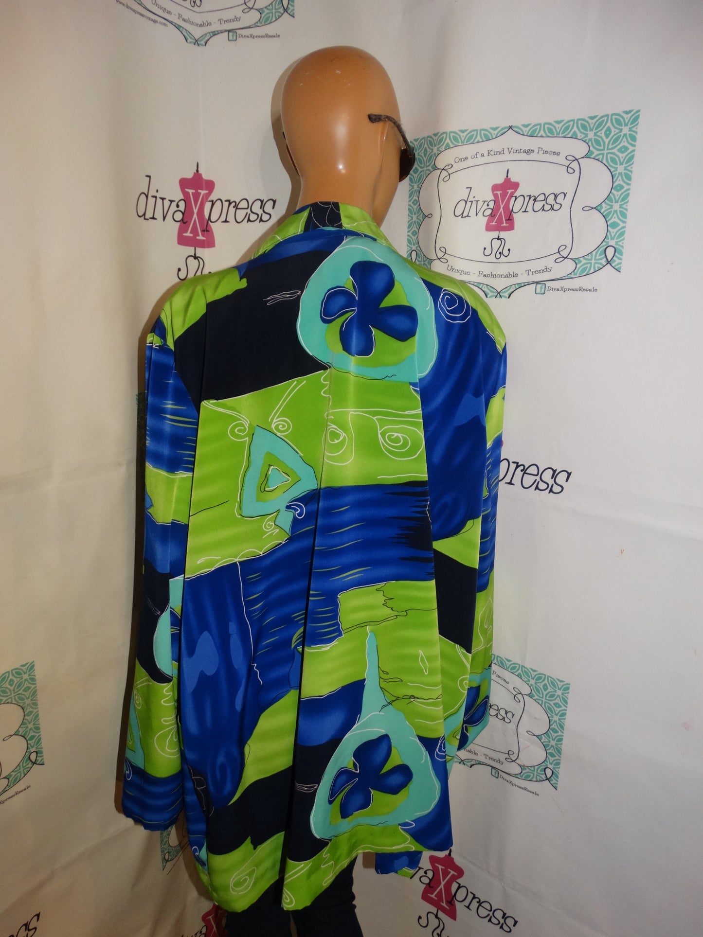 Vintage Maggie Barnes Blue/Green Blazer Size 3x