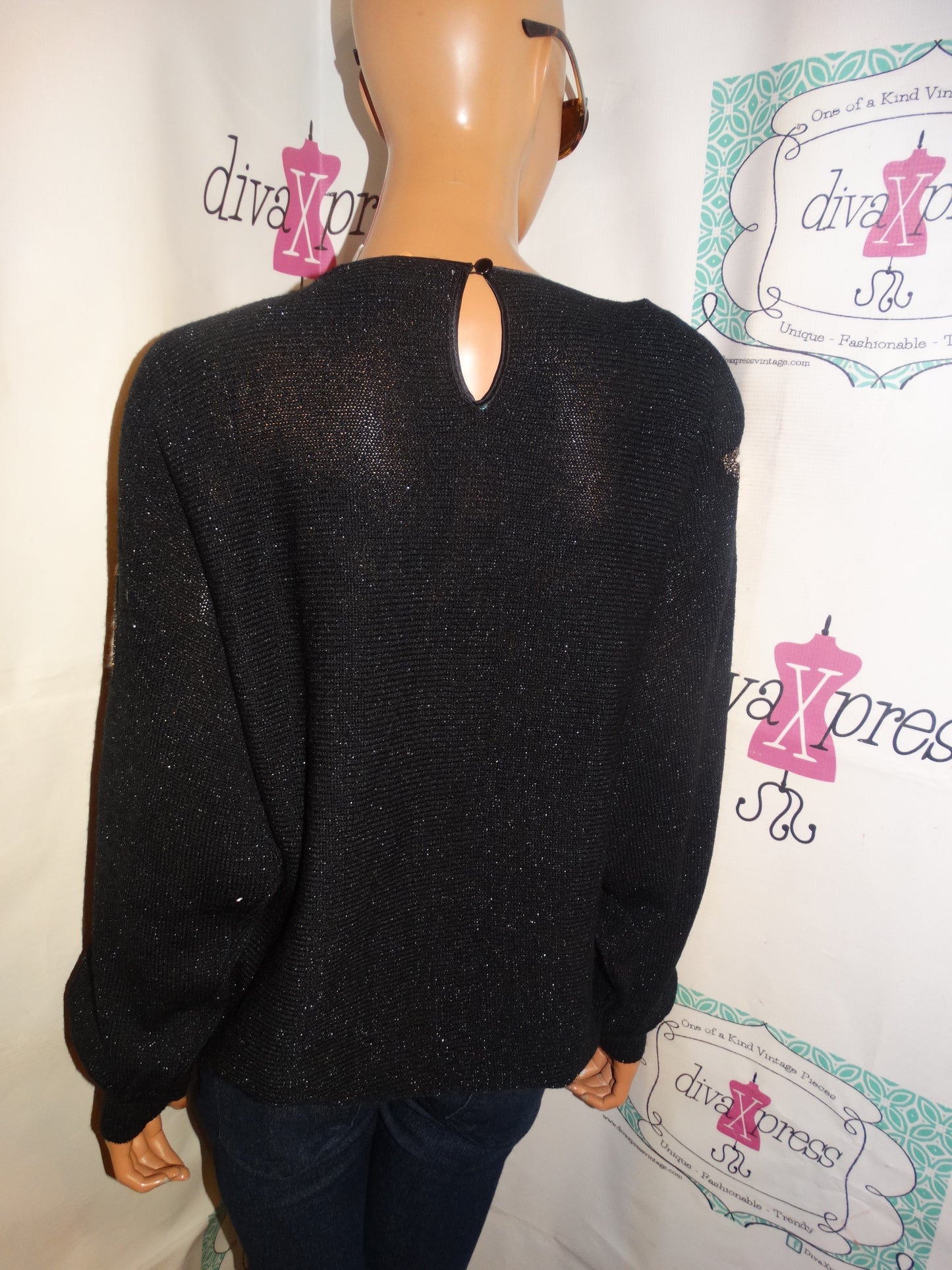 Vintage John Lawrence Black/White Sweater Size 2x