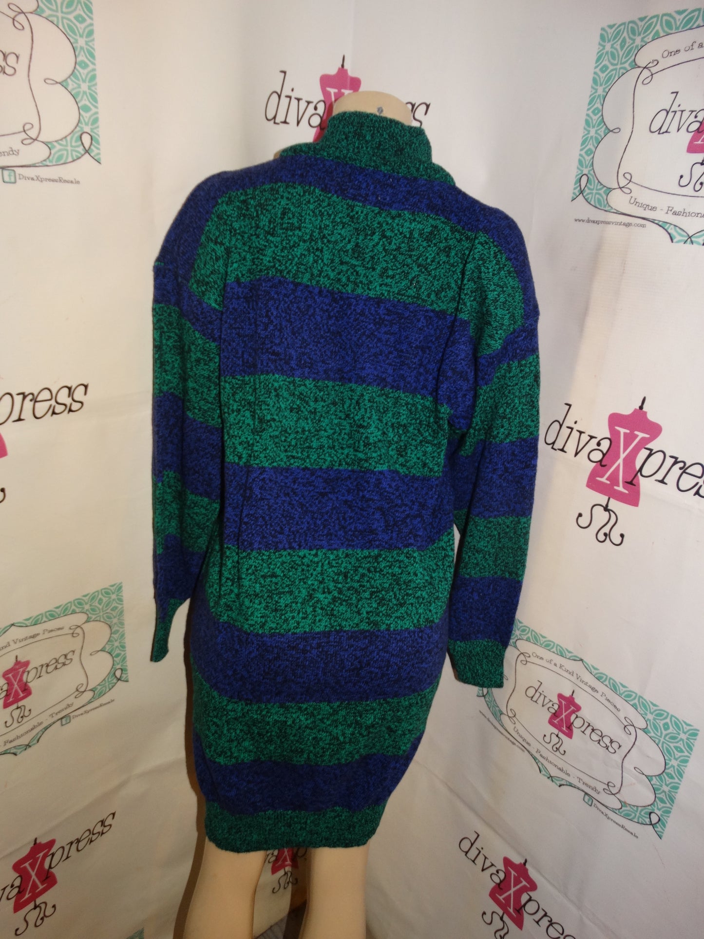 Vintage Wye Oaks Purple/Green Dress Size XL