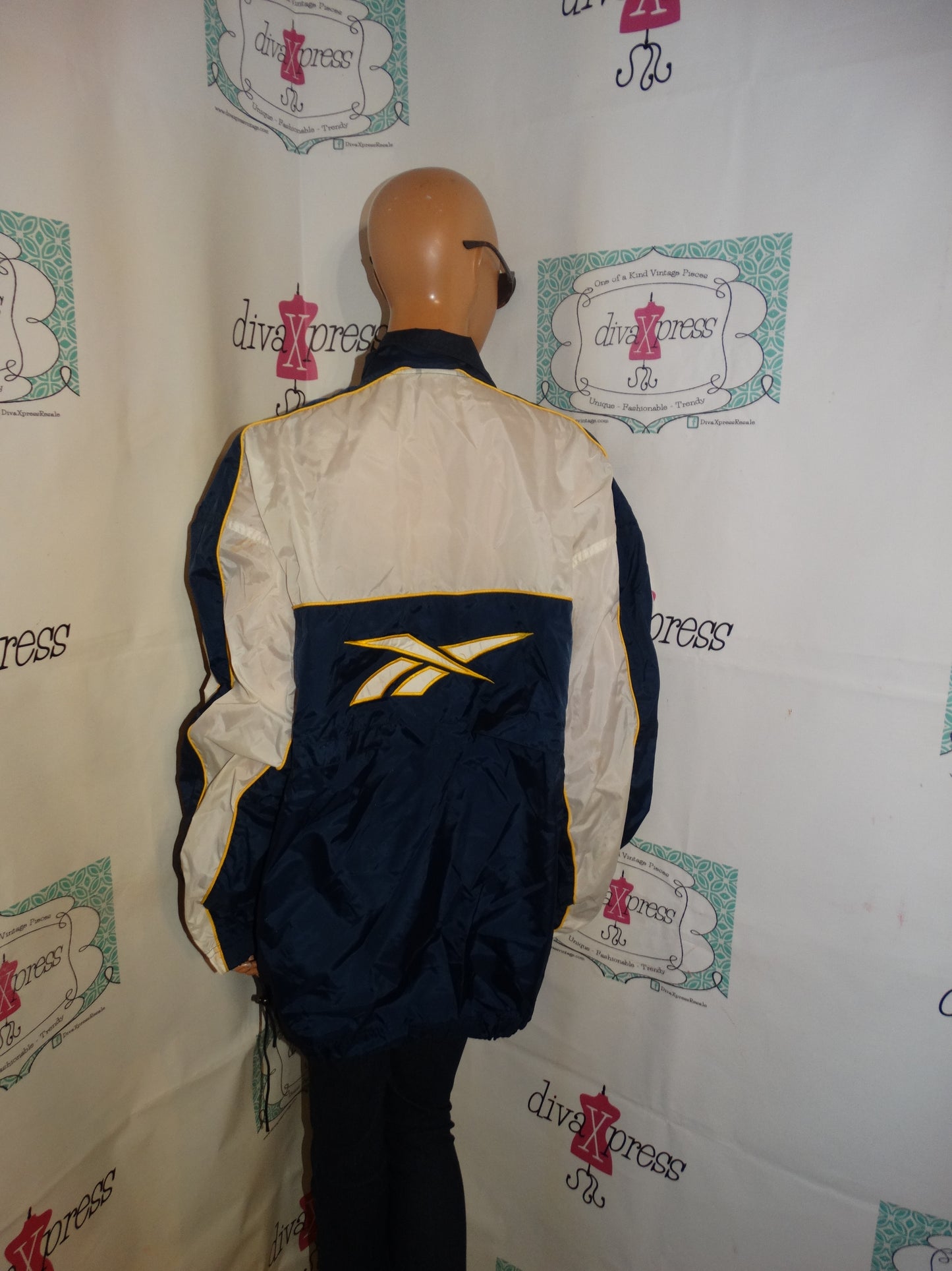 Vintage Reebok Blu/White Yellow Jacket Size 3x