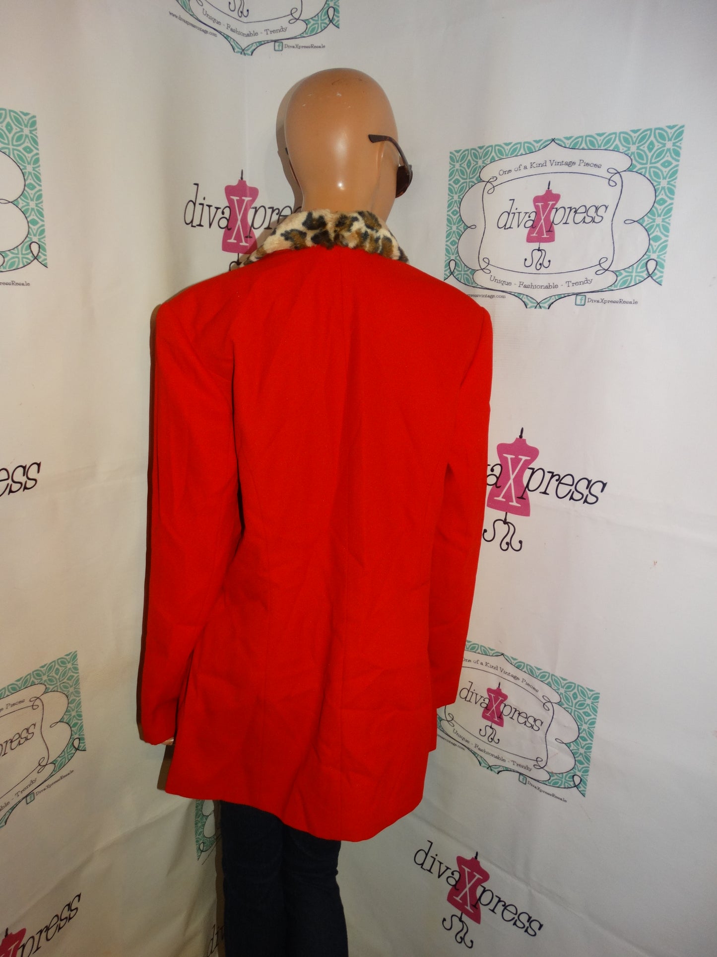 Vintage K&B Red Leopard Blazer Size L