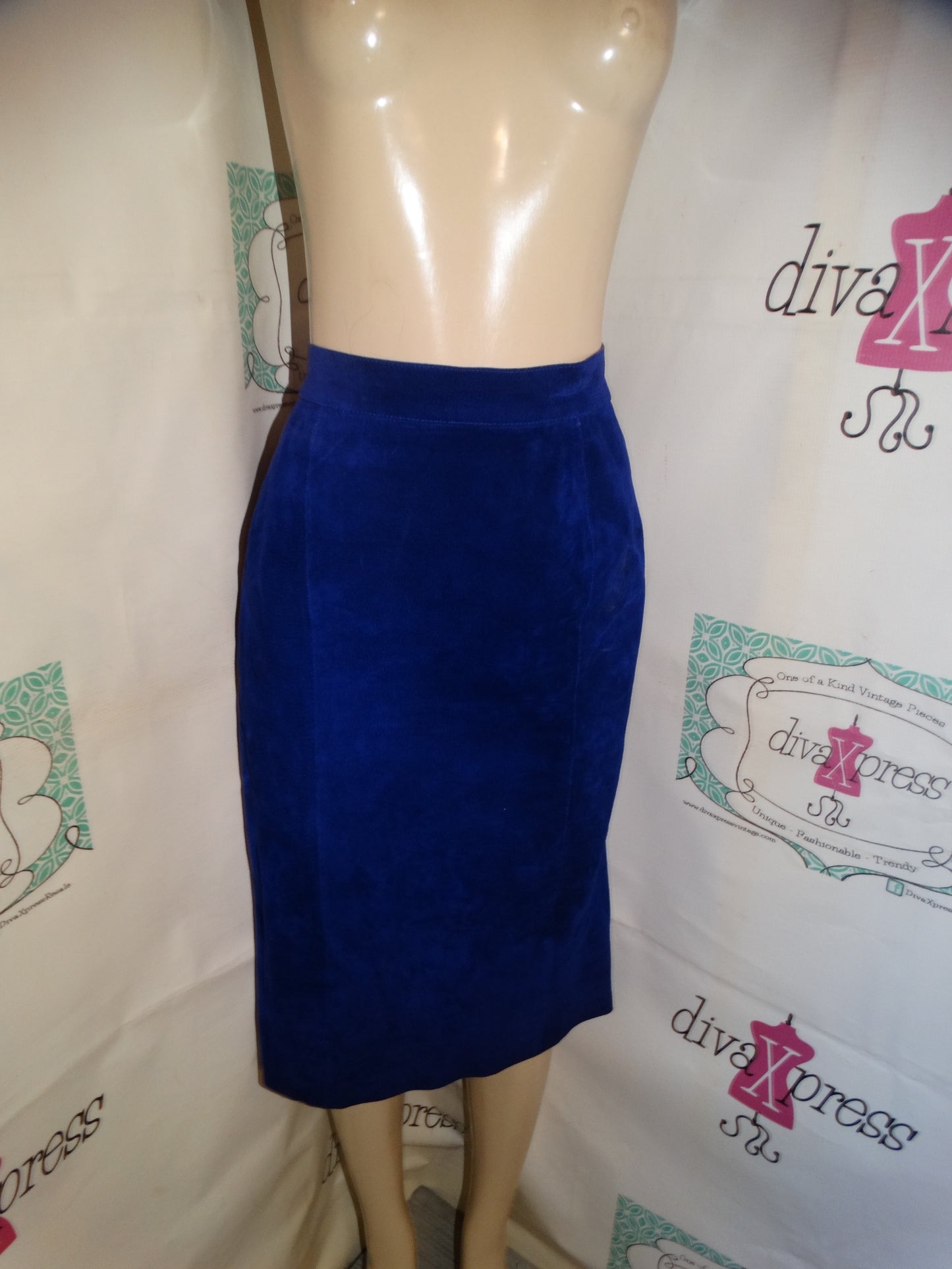 Vintage Jon Lawerence Purple Suede Skirt Size 1x