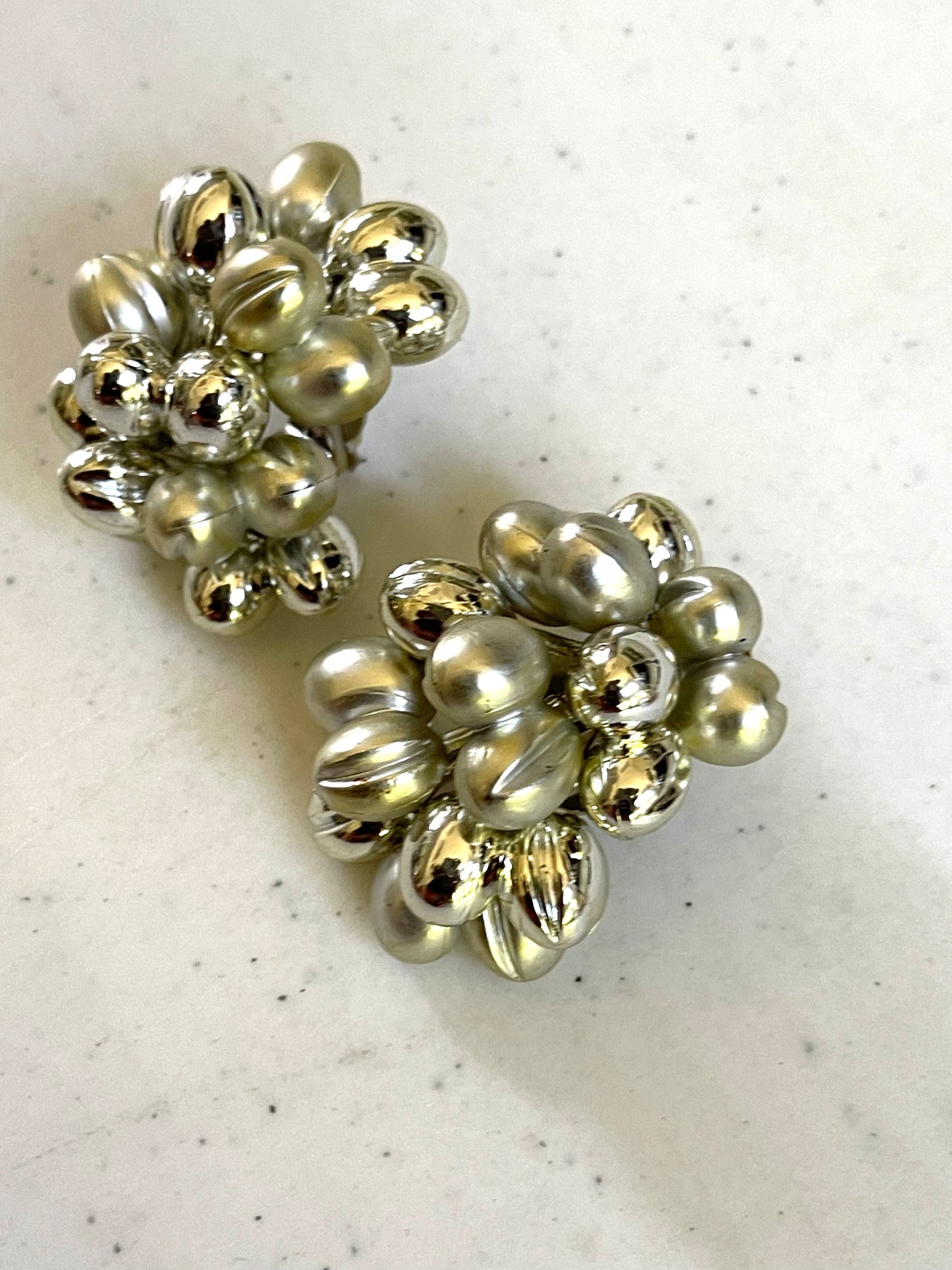 Vintage Silver Bubble Earrings Size L (Shipping INCLUDED IN PRICE)