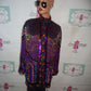 Vintage Annebelle Purple Heavy Sequins Top/Jacket Size 1x