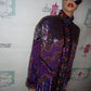 Vintage Annebelle Purple Heavy Sequins Top/Jacket Size 1x