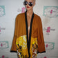 Vintage Astro Brown Print Throw Coat Size 3x