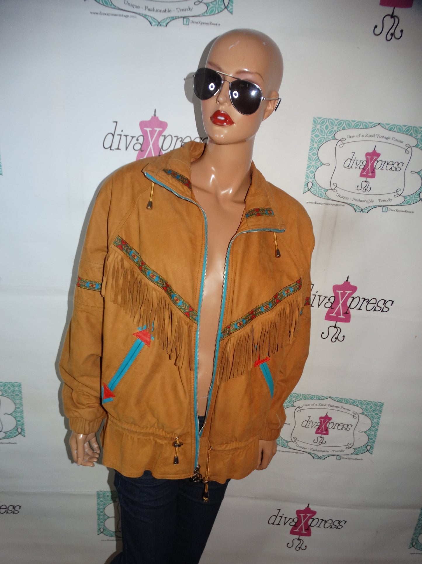 Vintage LNR Leather Brown Shingle Coat Size L