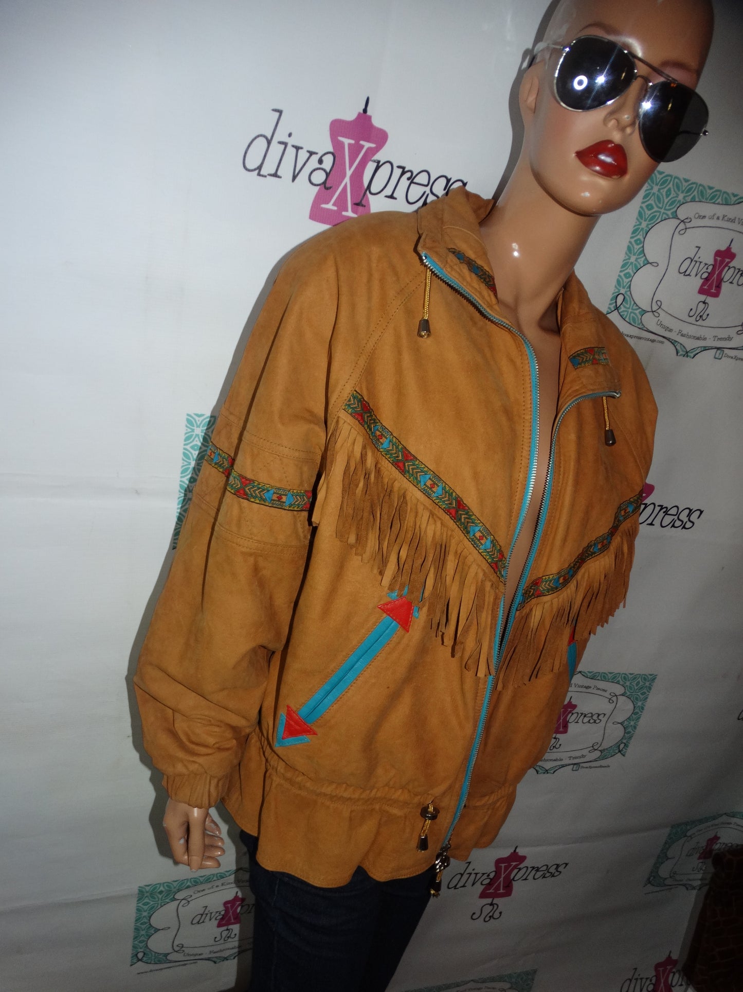 Vintage LNR Leather Brown Shingle Coat Size L