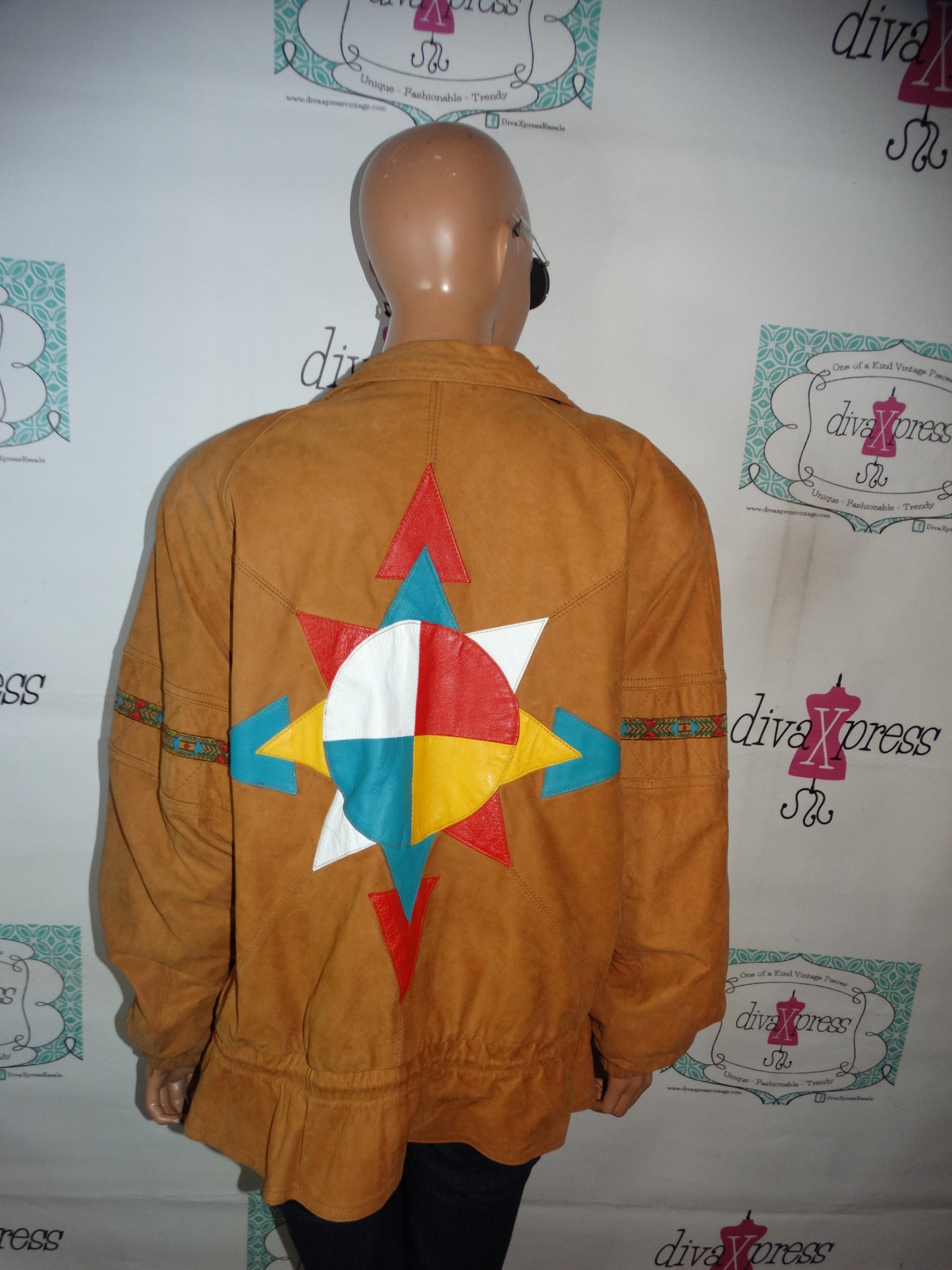 Vintage LNR Leather Brown Shingle Coat Size L