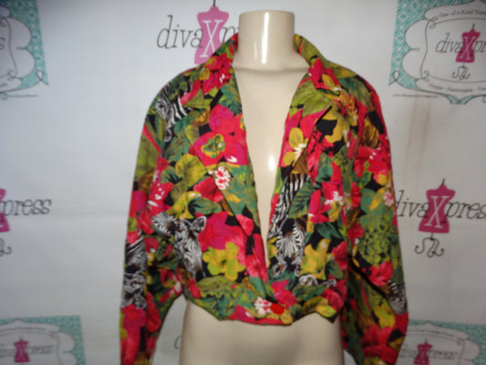 Vintage Carol Andersin Collection Pink Colorful Jacket Size M