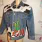 Vintage Fresco Custom Jean Cow Print Jacket Size XL