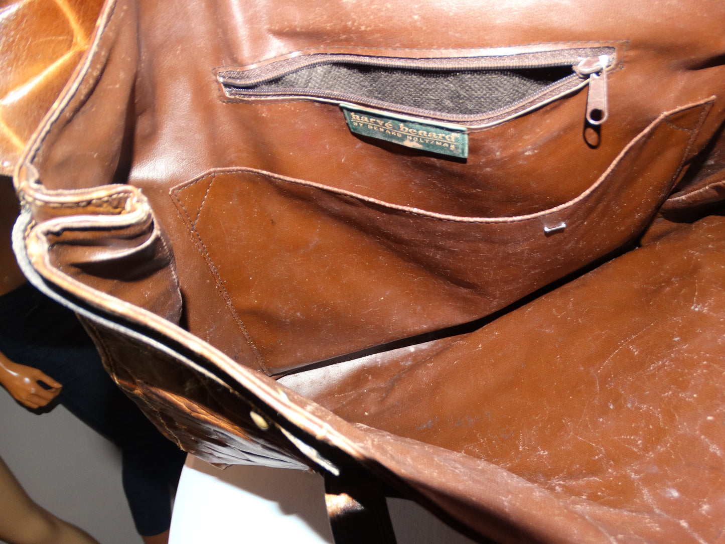 Vintage Harve Bernard Brown Leather Purse XXL