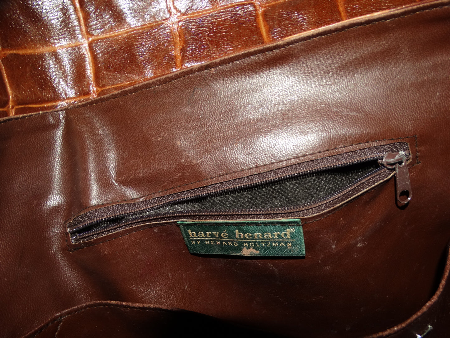 Vintage Harve Bernard Brown Leather Purse XXL