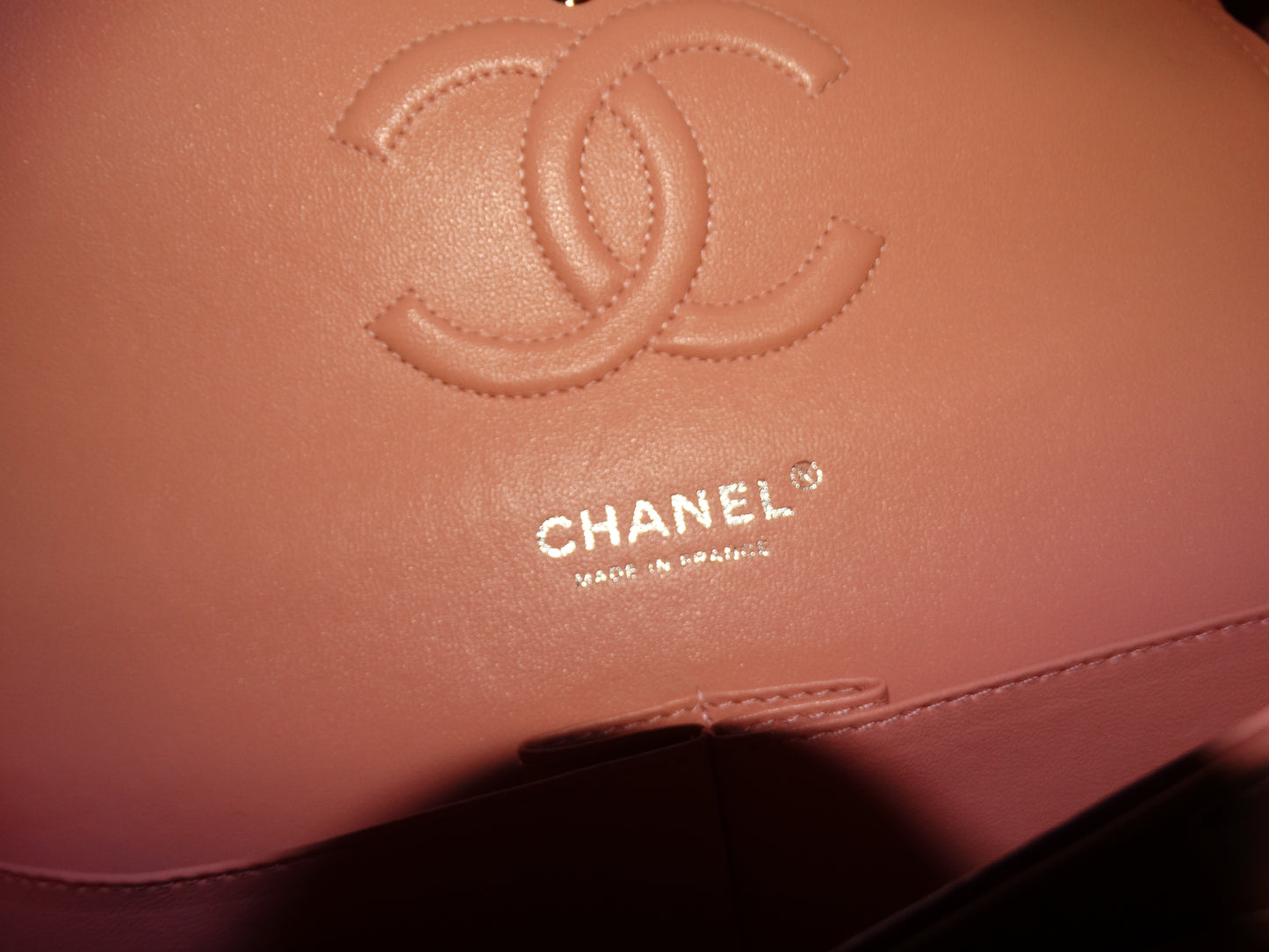 Patent Leather PEAch Leather CC Purse