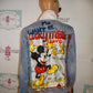 Blue Jean Mickey Mouse Detail Jacket Size L