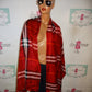 Burberry Deep Red XL Scare/Shawl