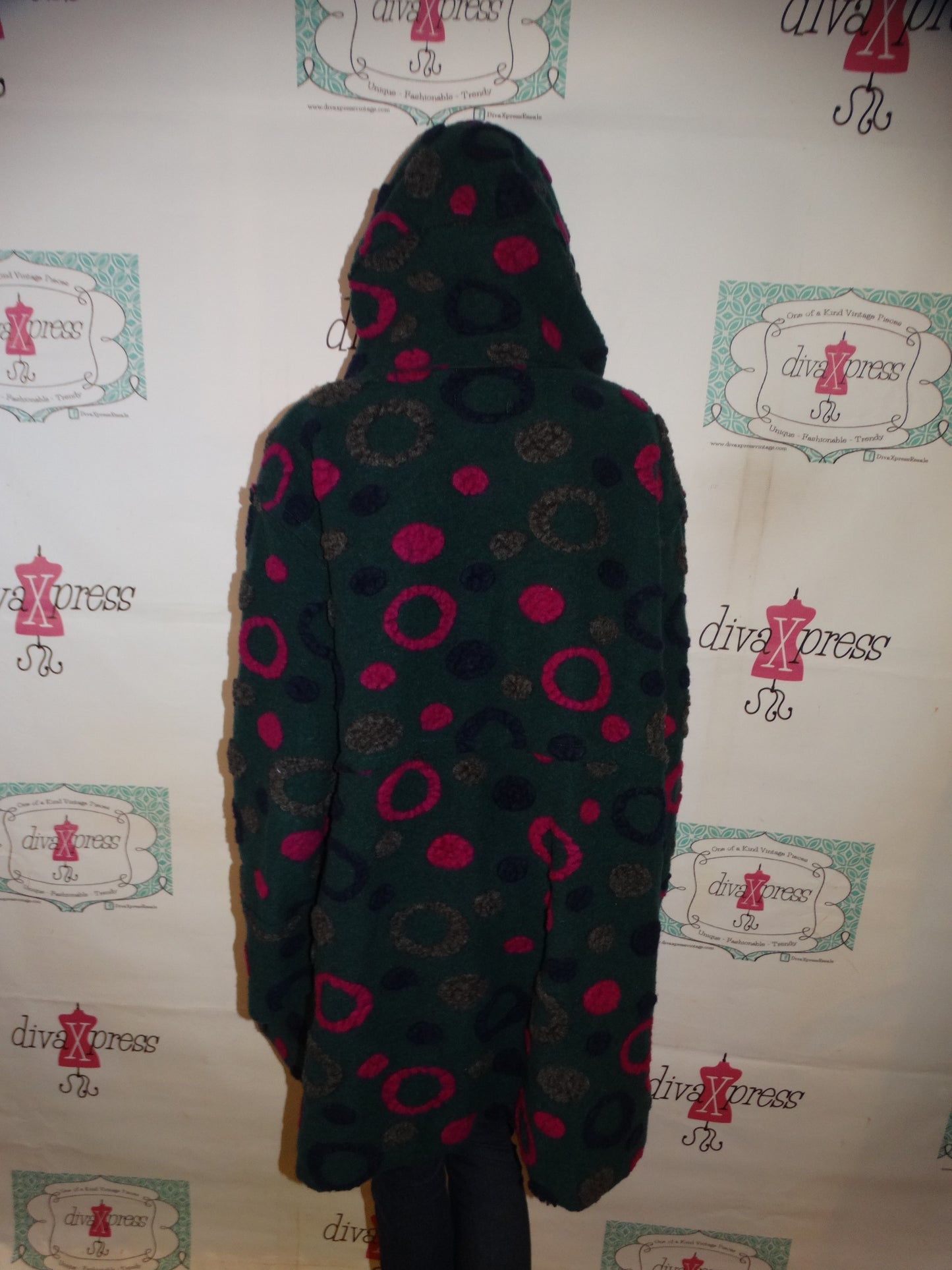 Vintage Indigo Thread Co Green/Pink Jacket ( made in Italy ) Size 2x/3x